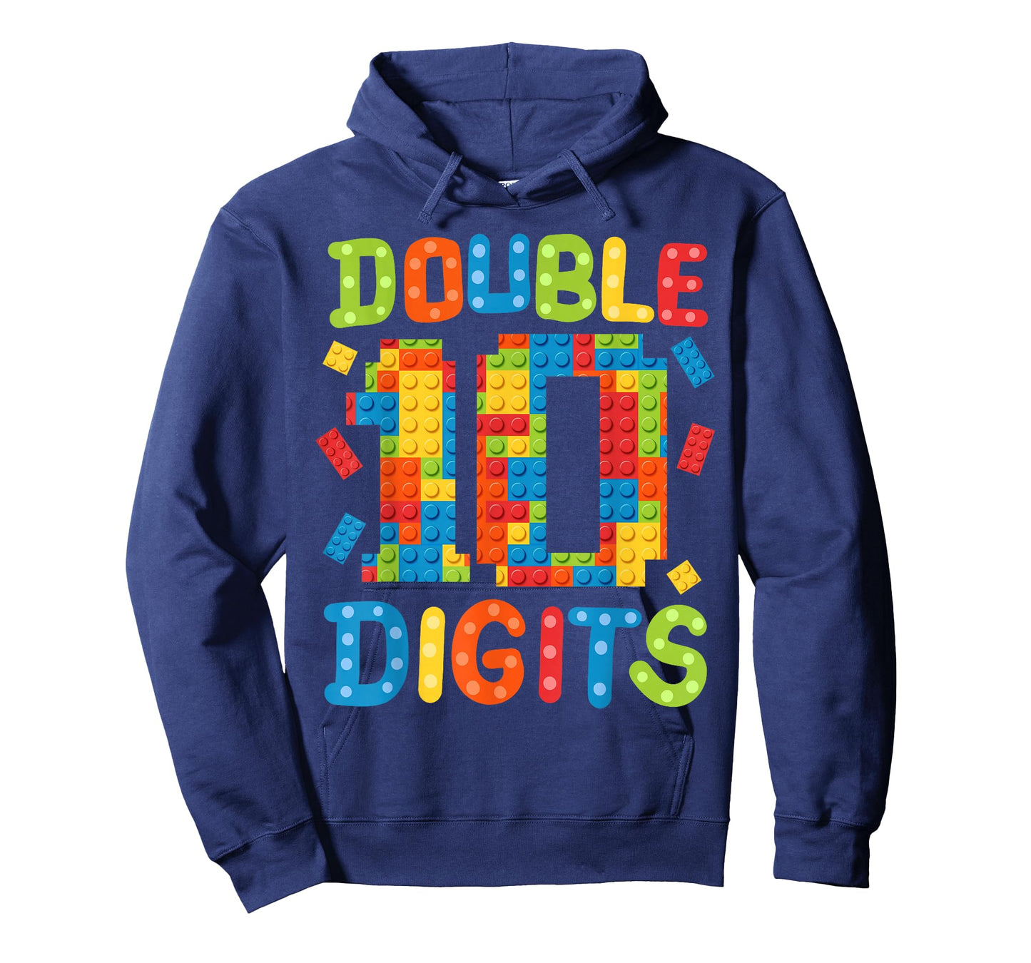 10th Birthday Double Digits Building Blocks 10 Years Old Kid T-Shirt