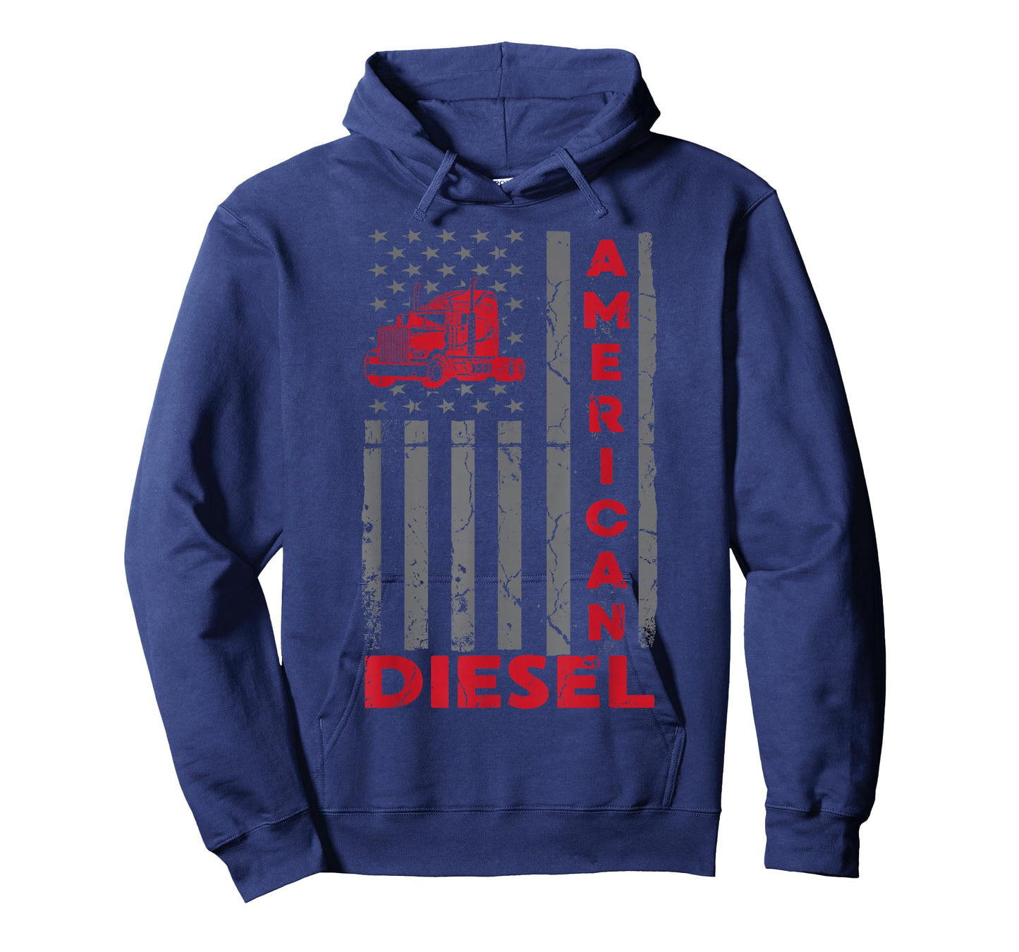 American Diesel Patriotic Flag Trucking Life USA Truck Fan T-Shirt