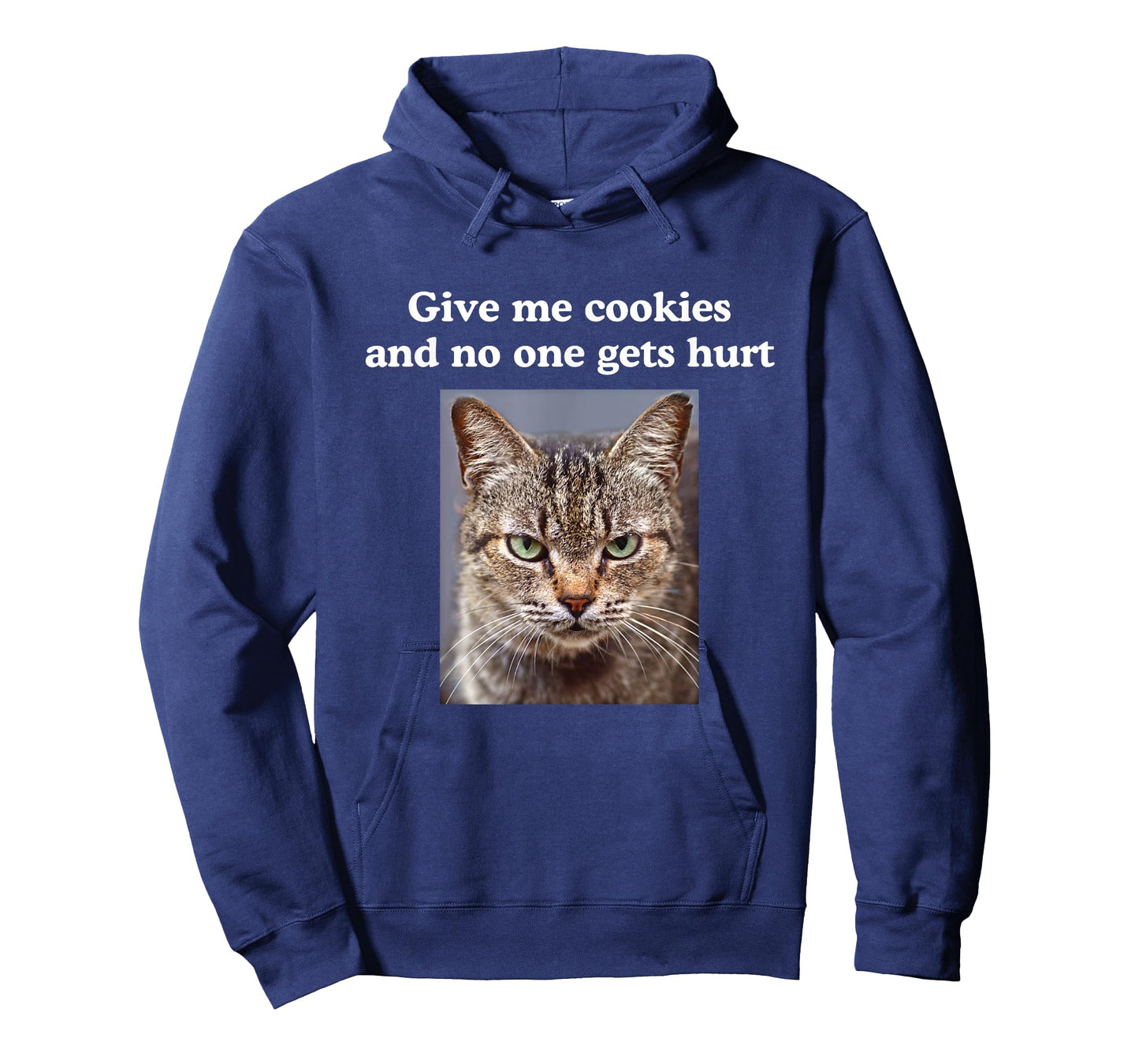 Funny Sarcastic Gray Tabby Cats Quote Love Cookies Meme T-Shirt