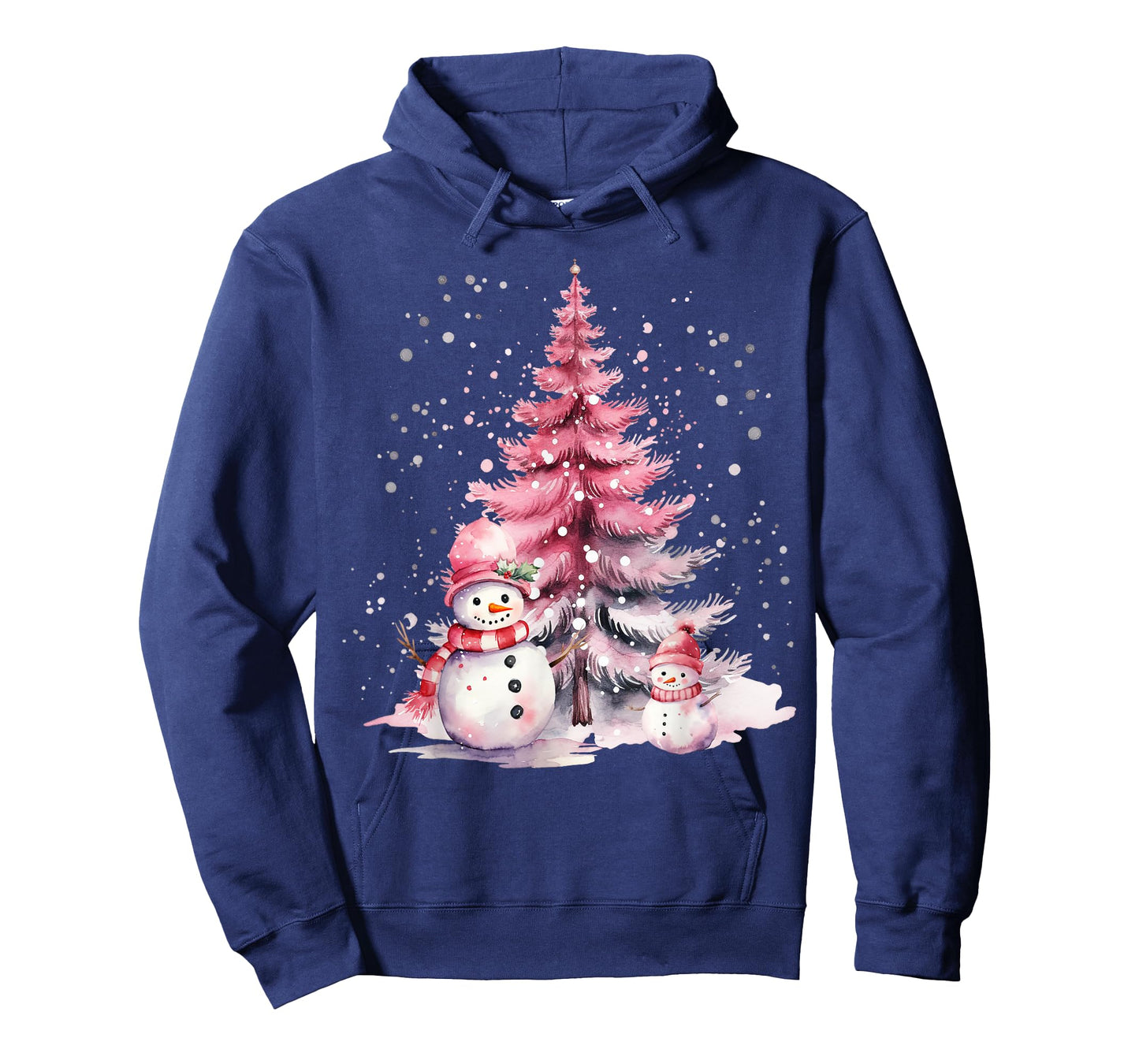 Pink Christmas Winter Snow Snowman Pastel Winter Wonderland T-Shirt