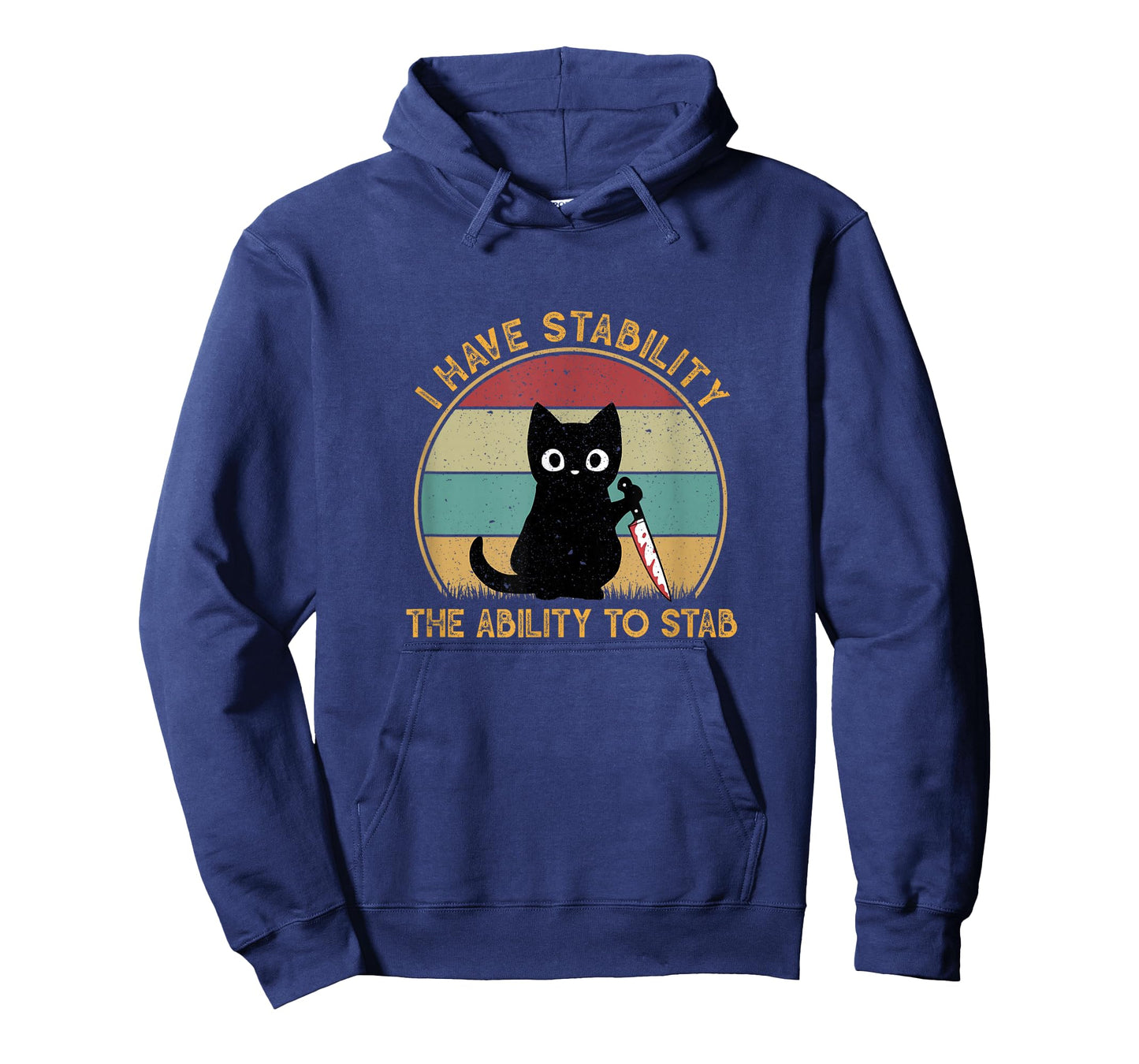 Funny Black Cat I Have Stability Ability To Stab Cat Meme T-Shirt