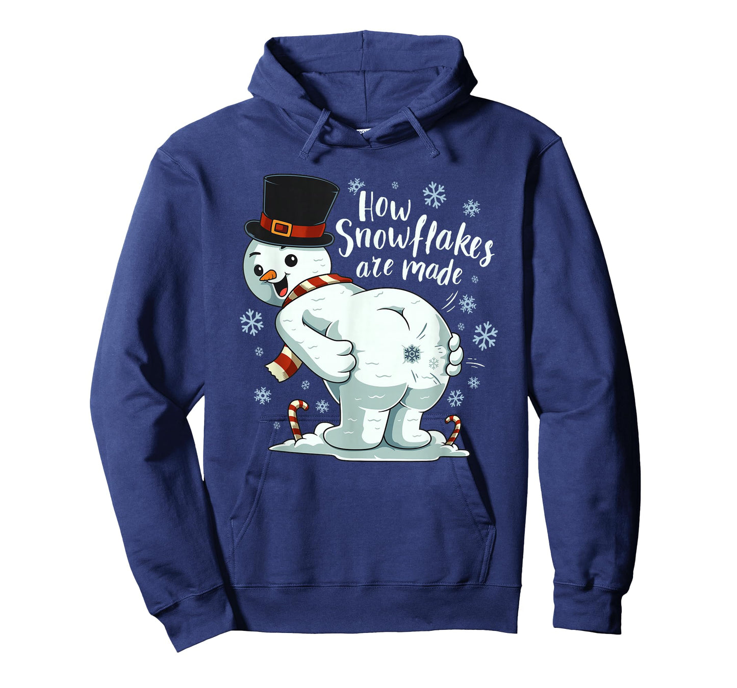 Farting Snowman Making Snowflake Christmas Winter T-Shirt