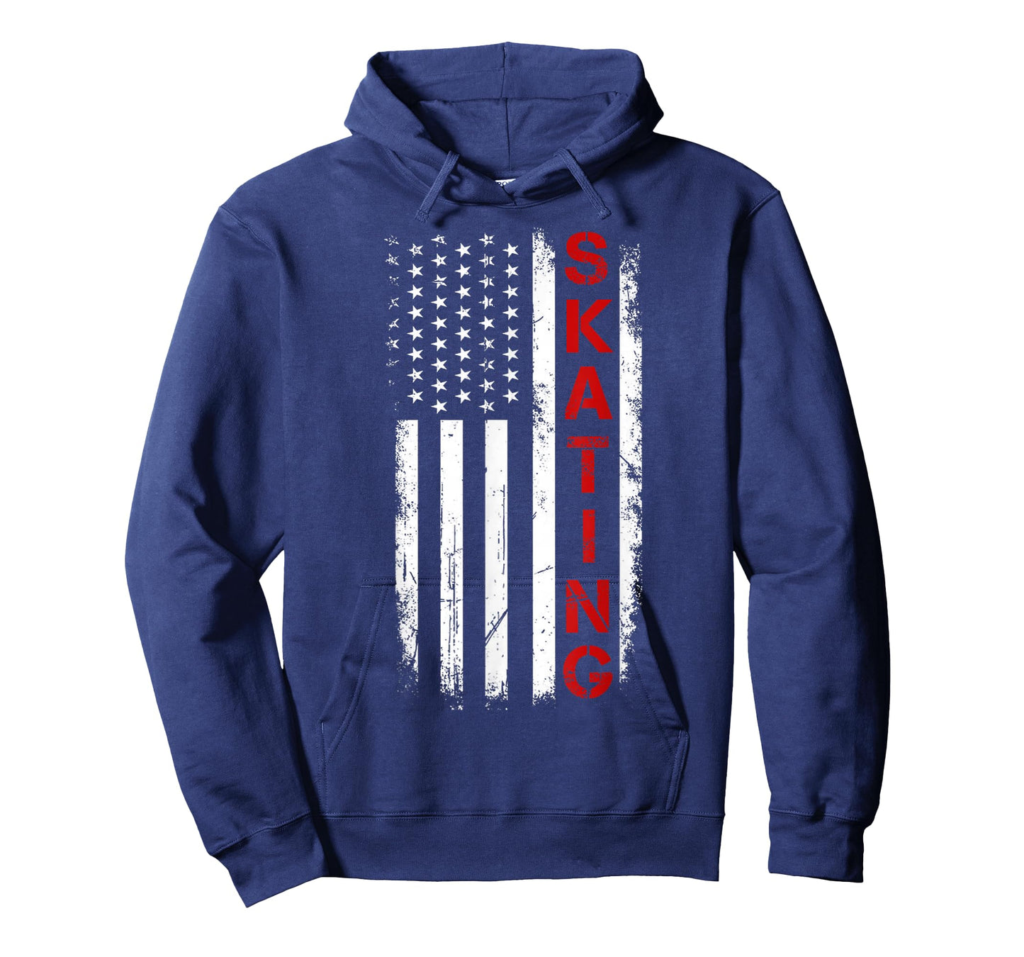 American Us Flag Skating Roller Blading Inline Speed Skating T-Shirt