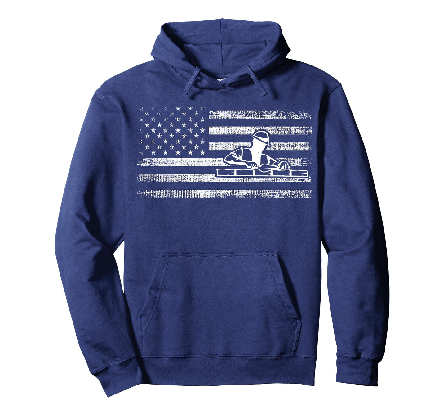Brick Mason Patriotic American Flag Bricklayer Builder T-Shirt