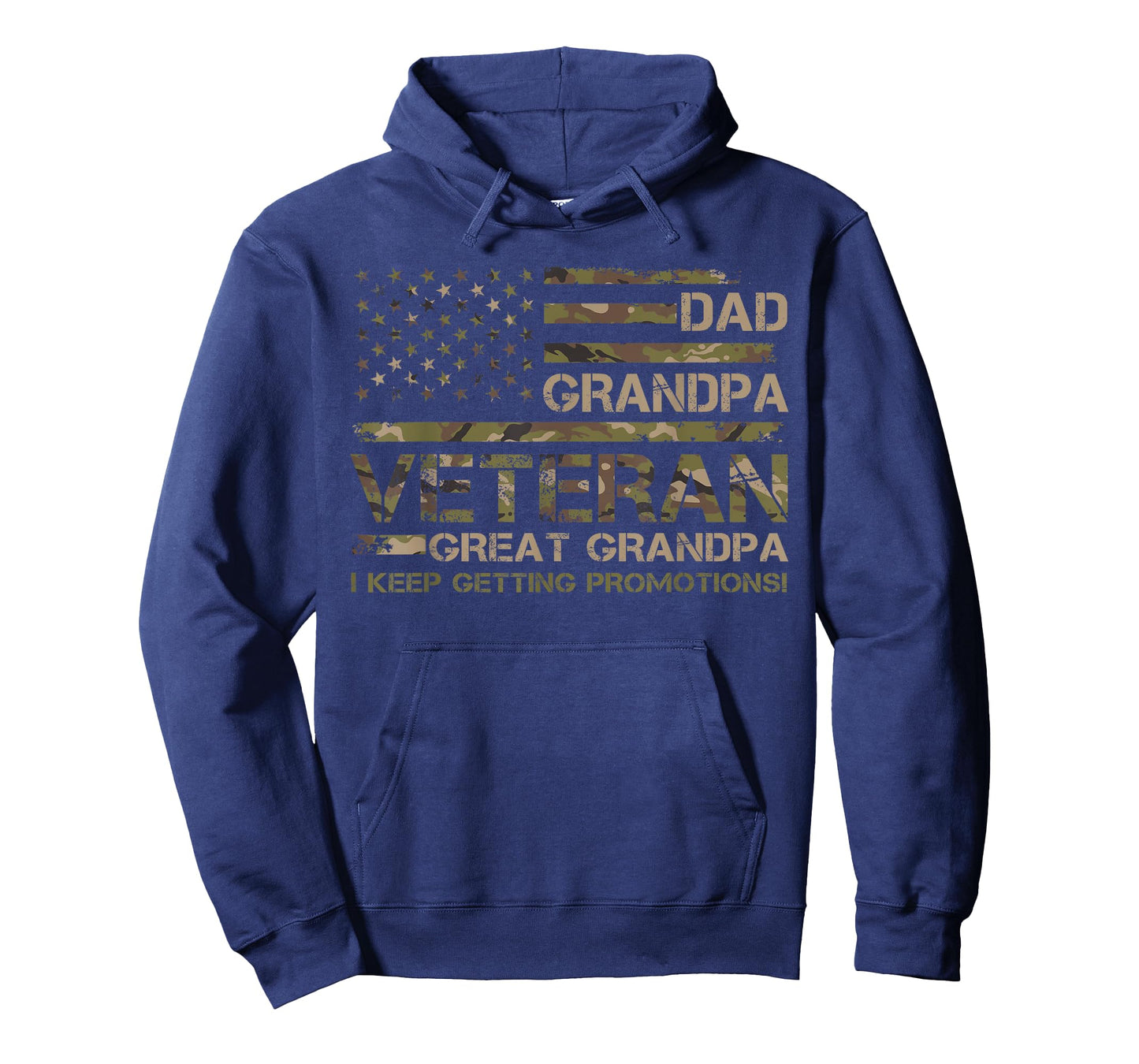 Dad Grandpa Veteran Great Grandpa Father's Day USA Flag T-Shirt