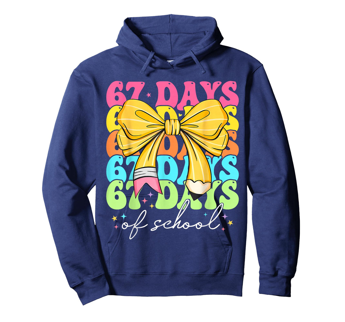67 Days of School Girls Coquette Bow 67th Day of School T-Shirt