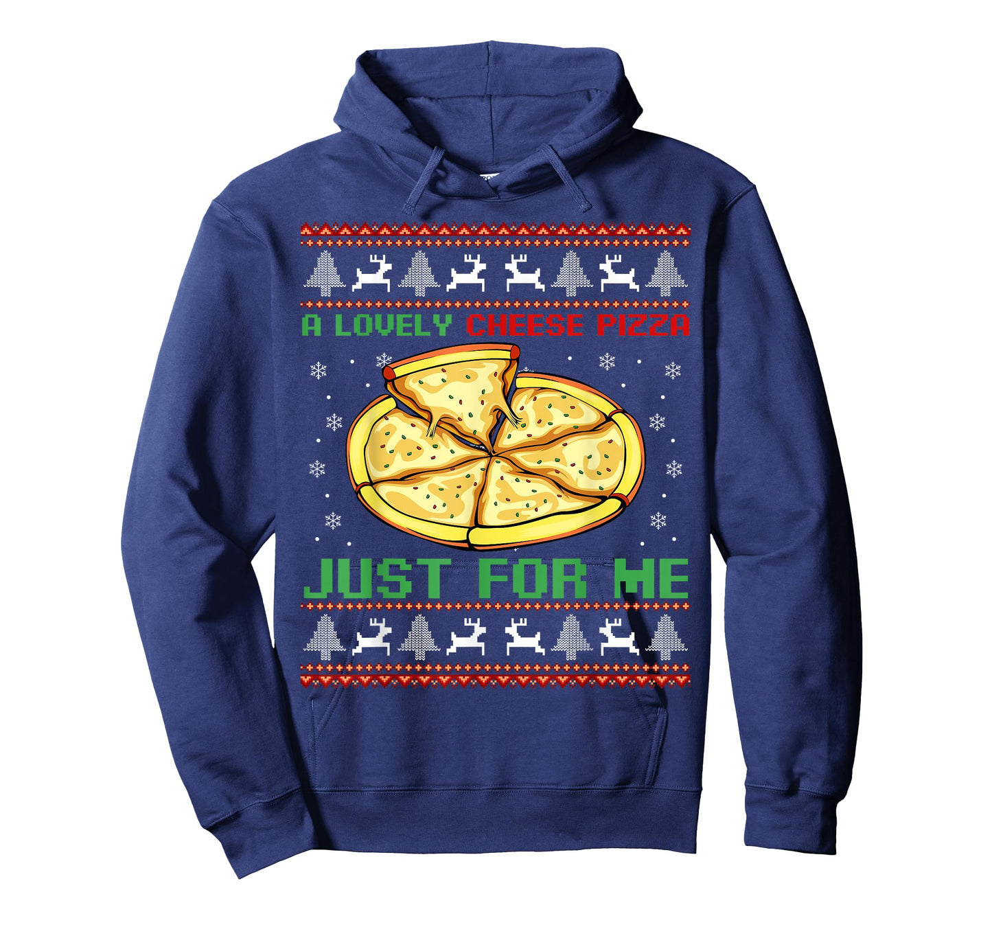 A Lovely Cheese Pizza Just For Me Christmas Tree T-Shirt