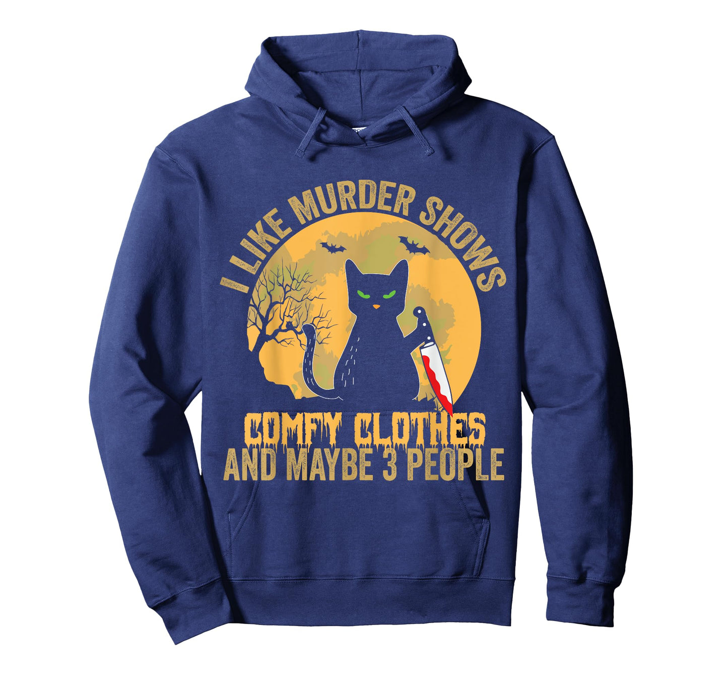 I Like Murder Shows Comfy Clothes And Maybe 3 People Cat T-Shirt for Men Women