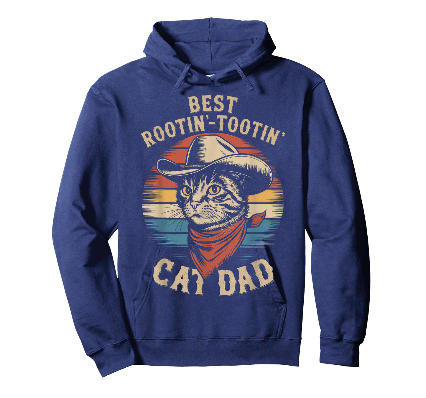 Cat Dad Cat Shirt Funny Fathers Day Cowboy Rootin Tootin T-Shirt