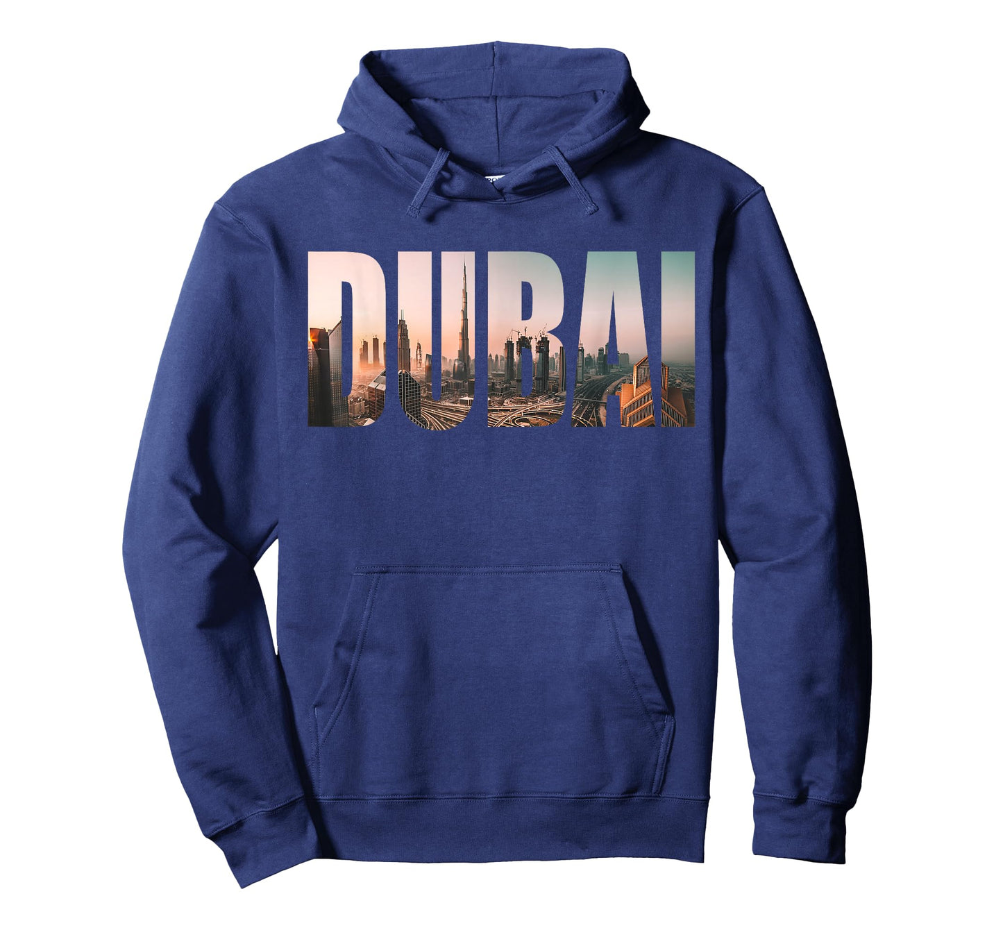 Dubai UAE Skyline Urban Photography Font T-Shirt