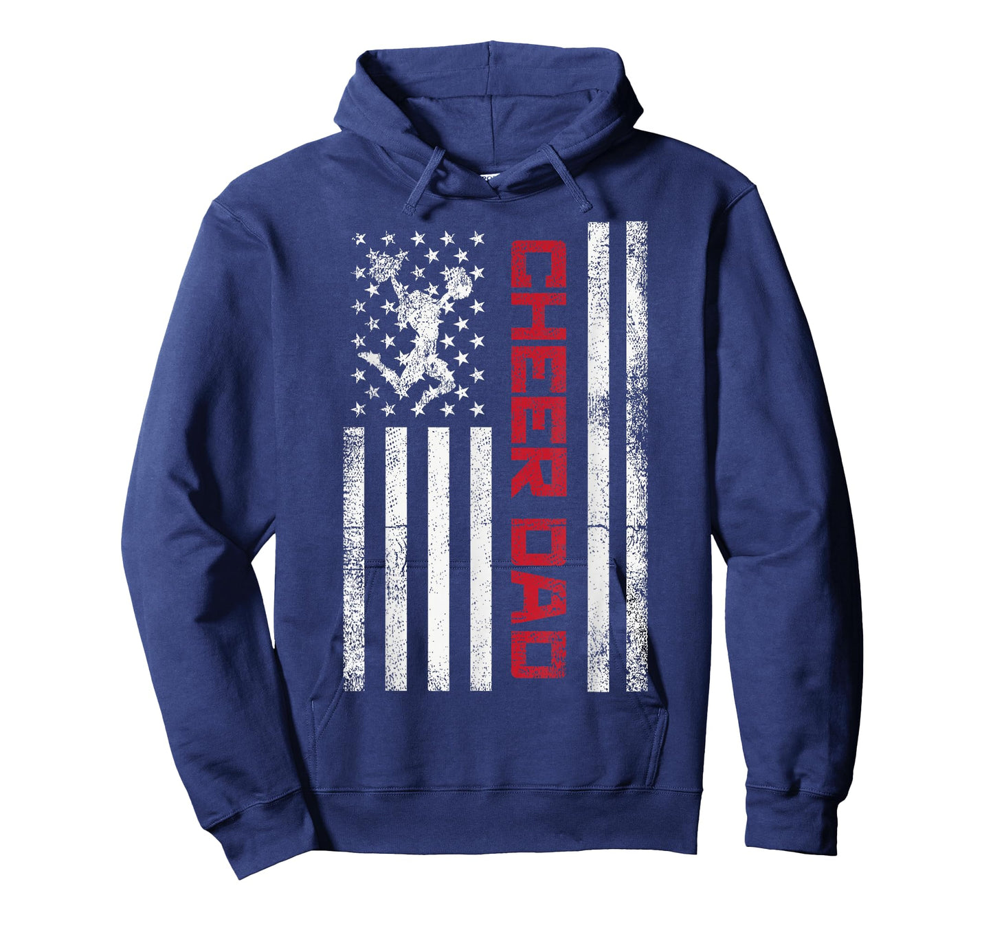 Funny Cheer Dad American US Flag Cheerleader Dad Father Team T-Shirt