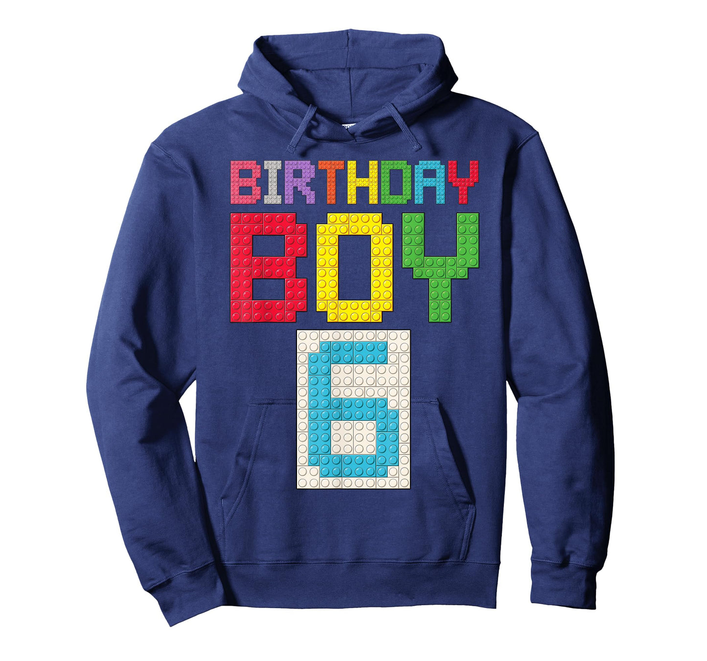 6th Birthday Boy Master Builder 6 Years Old Block Building T-Shirt