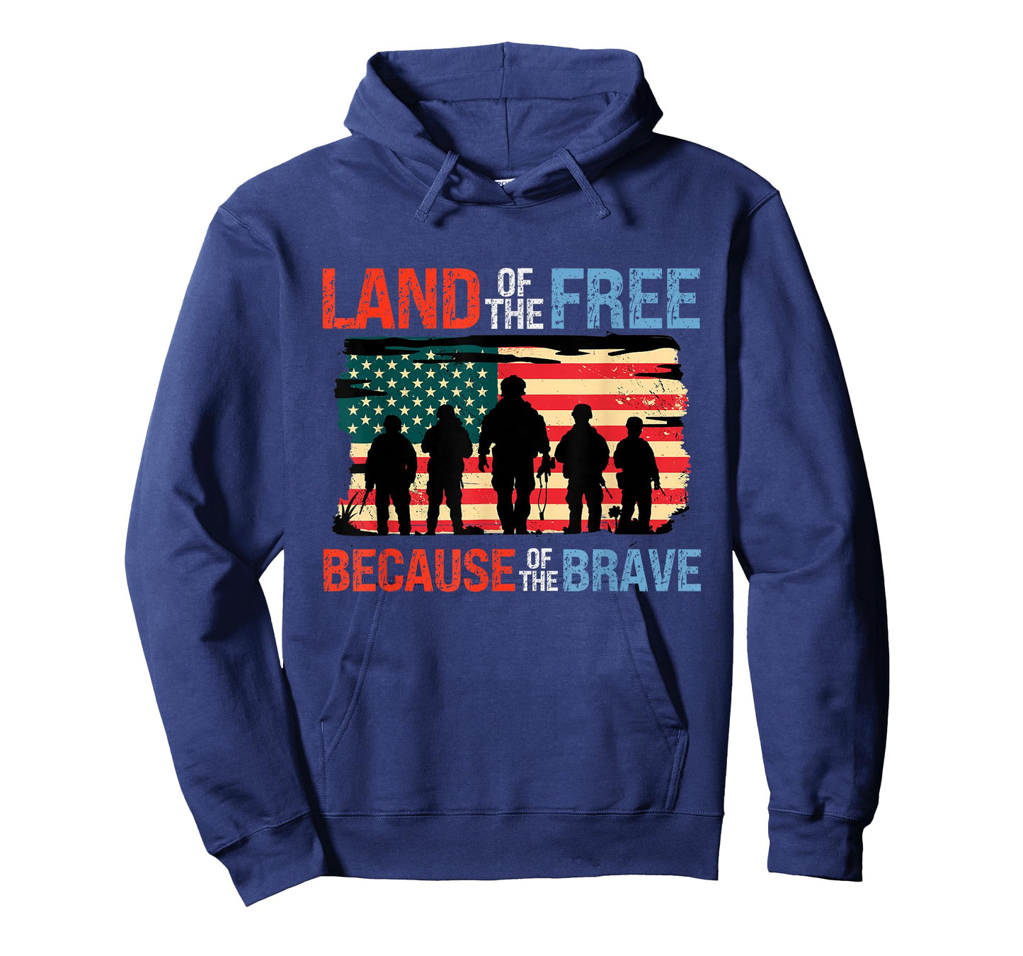 Land of the Free Because of the Brave Memorial Veterans Day T-Shirt