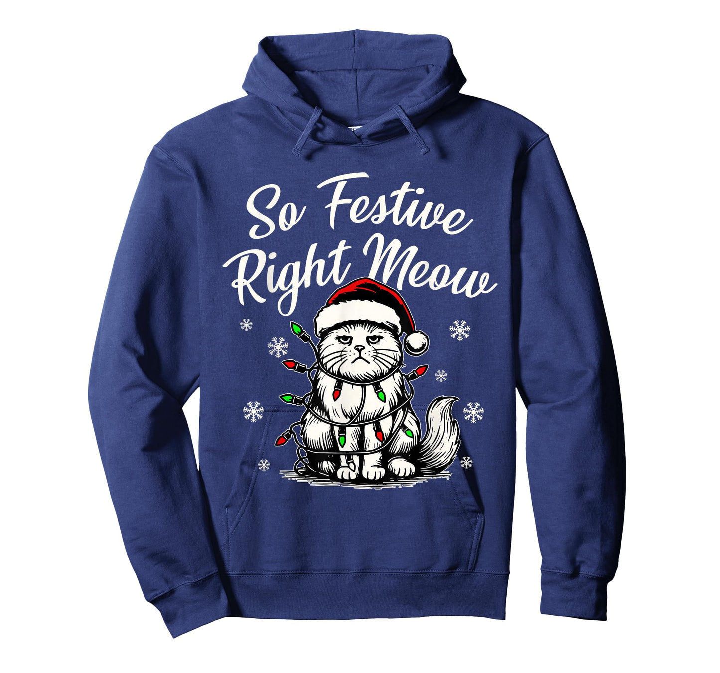 So Festive Right Meow Funny Christmas Santa Holiday T-Shirt