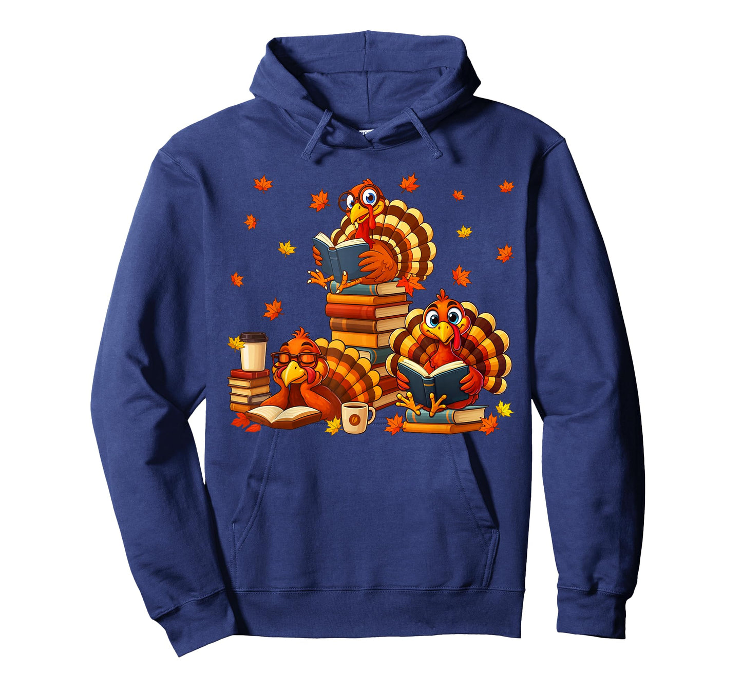 Funny Turkey Read Books Reading Fall Thanksgiving Teacher T-Shirt