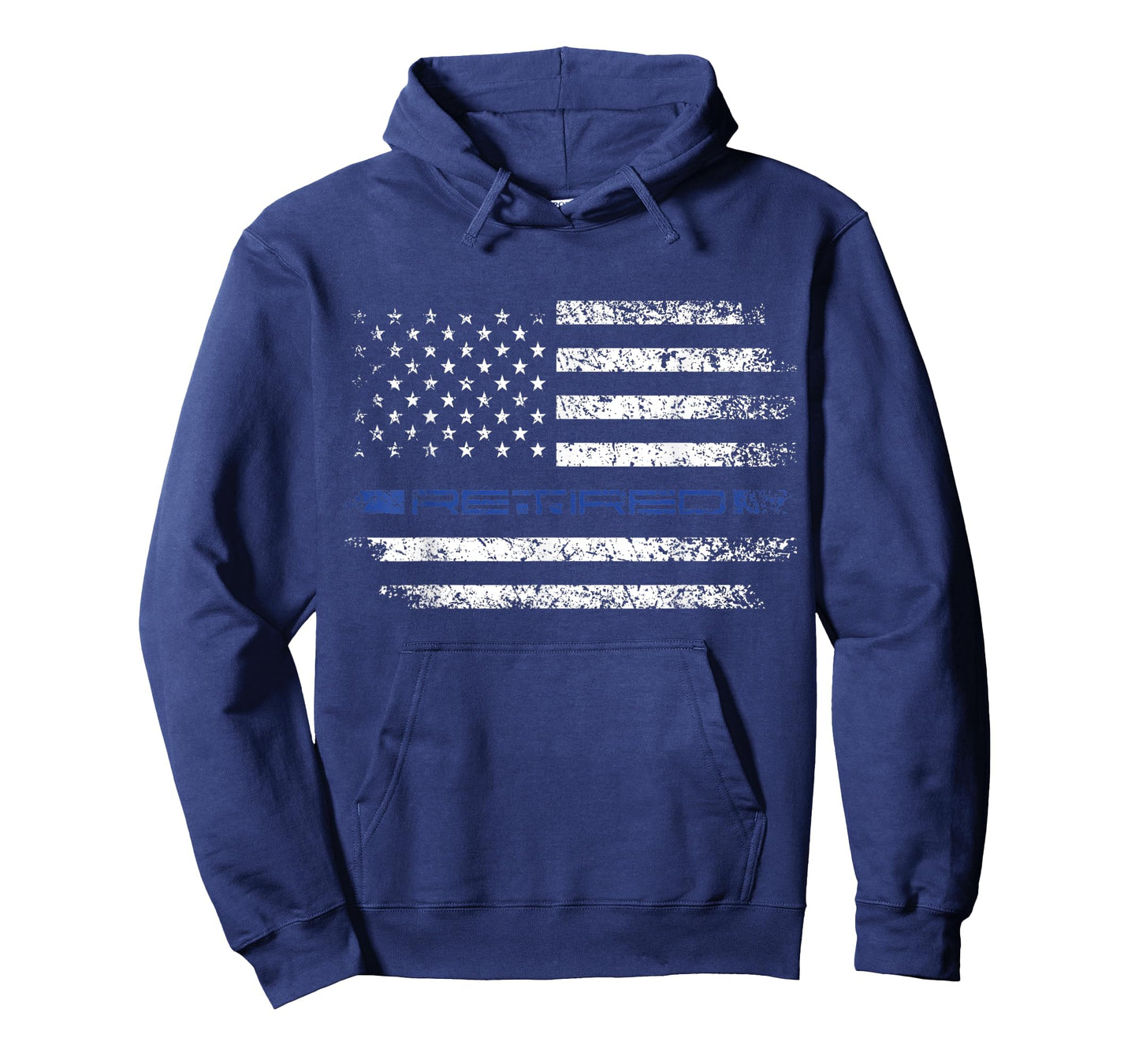 Police Officer Thin RETIRED Blue Line American Flag T-Shirt