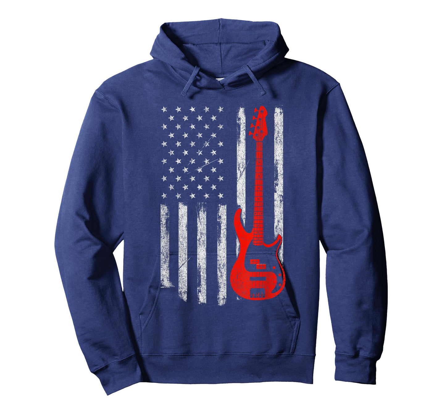 Bassist - USA American Flag Bass Guitar Player Musician T-Shirt