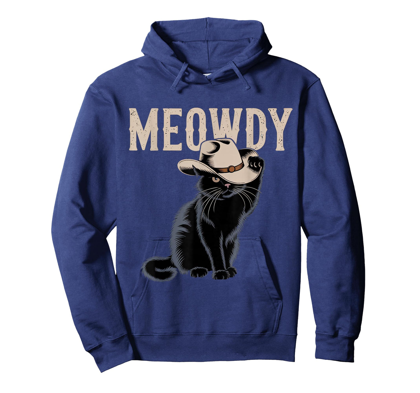 Funny Meowdy Country Music Cat Cowboy Hat Vintage T-Shirt
