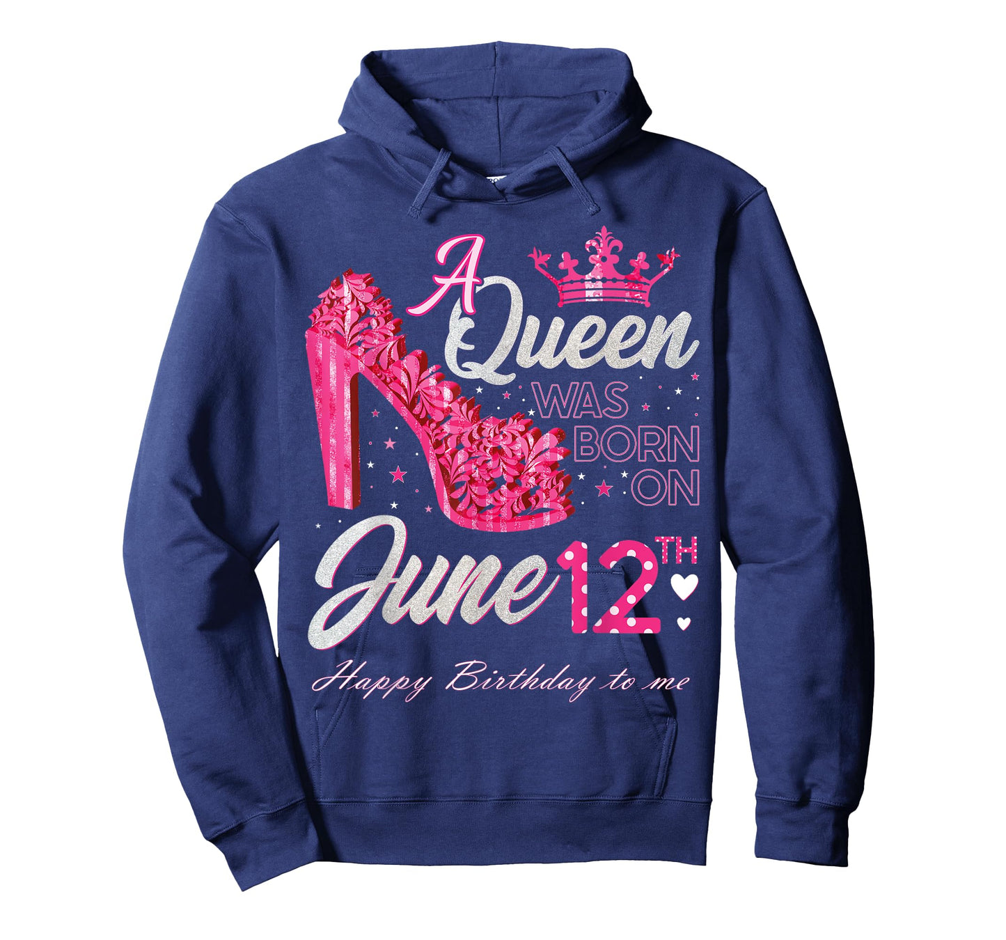 A Queen Was Born on June 12 High Heels June 12th Birthday T-Shirt