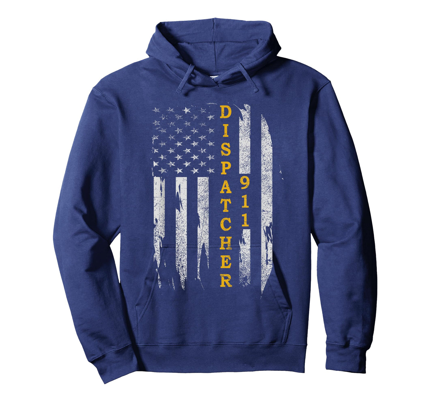 Thin Gold Line Flag American USA Patriotic 911 Dispatcher T-Shirt