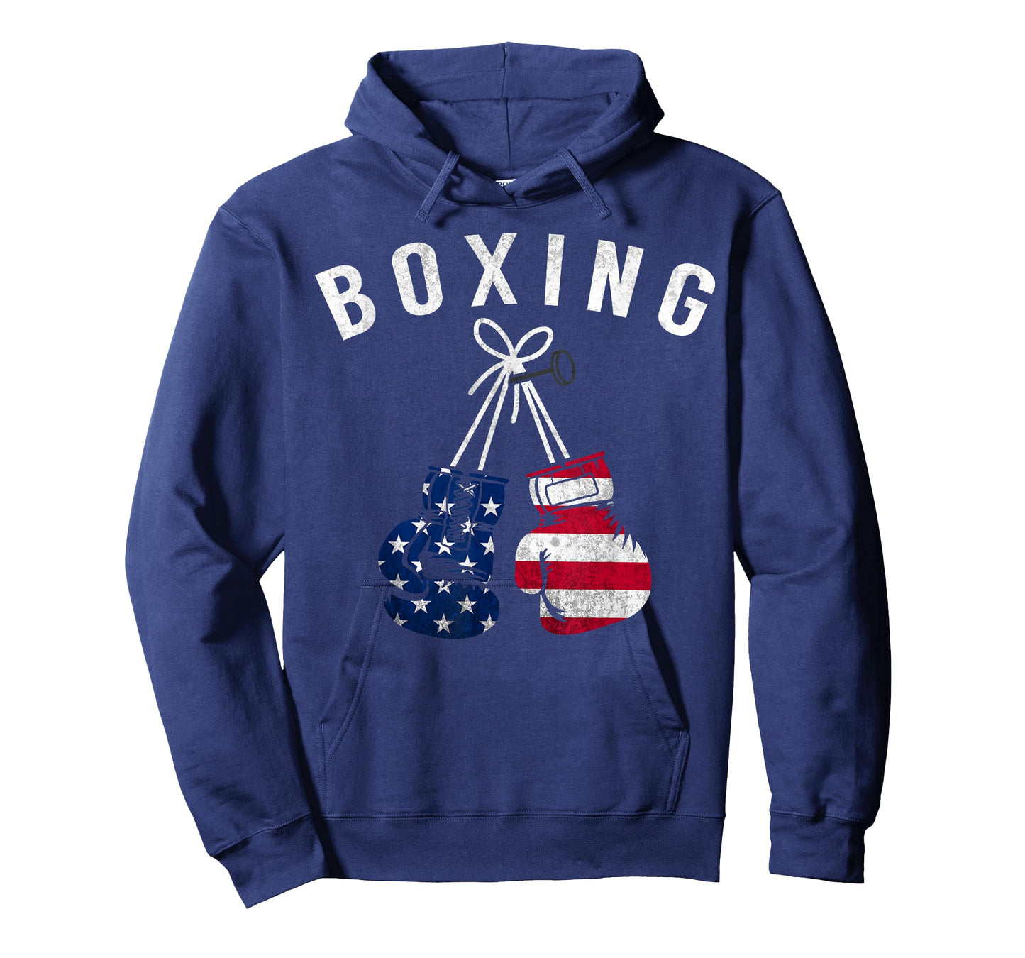 Boxing Gifts For Him Dad Men Box Gloves American Flag USA T-Shirt