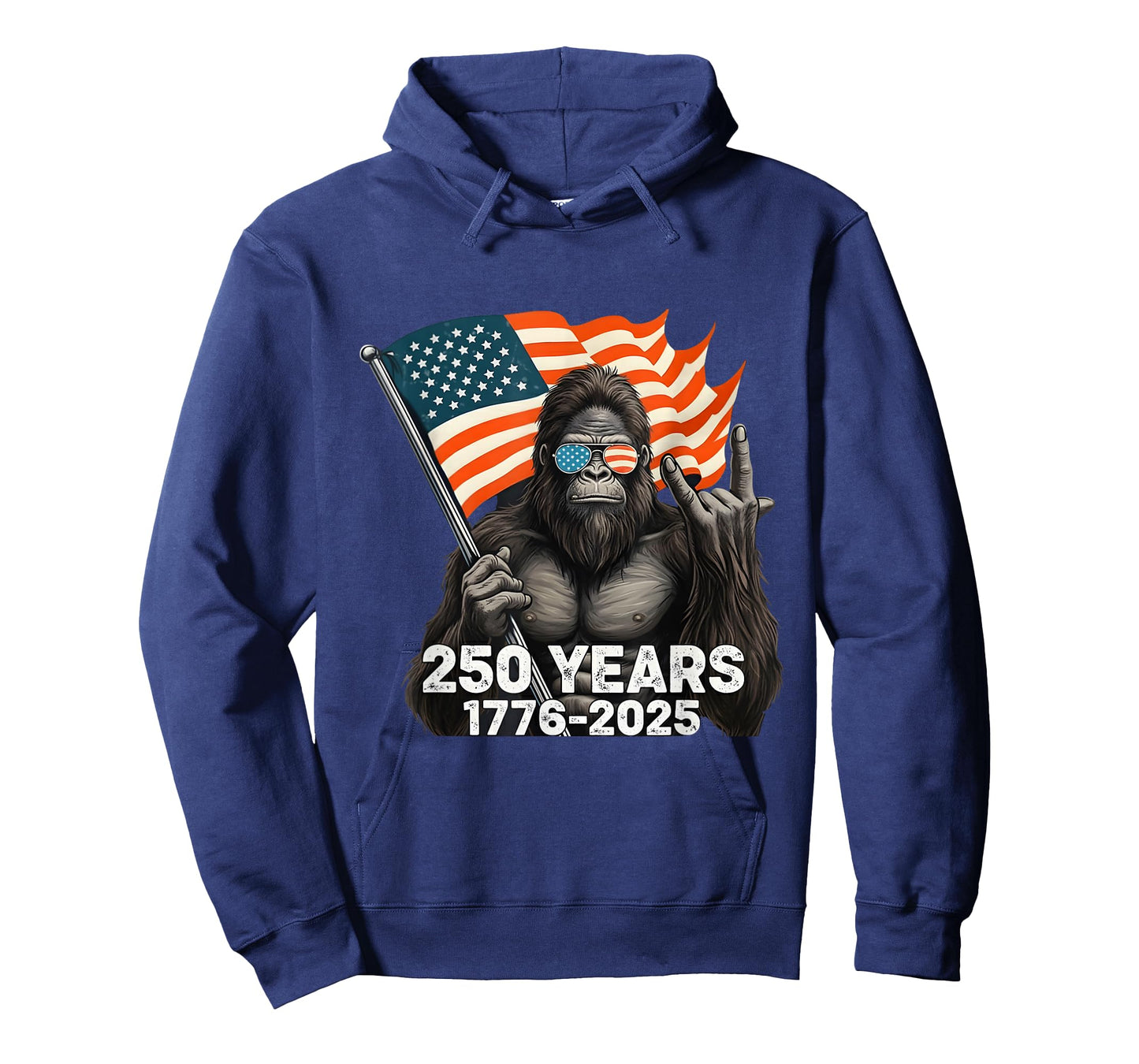 Bigfoot Sasquatch Flag 250 Years 1776-2026 250th Birthday T-Shirt