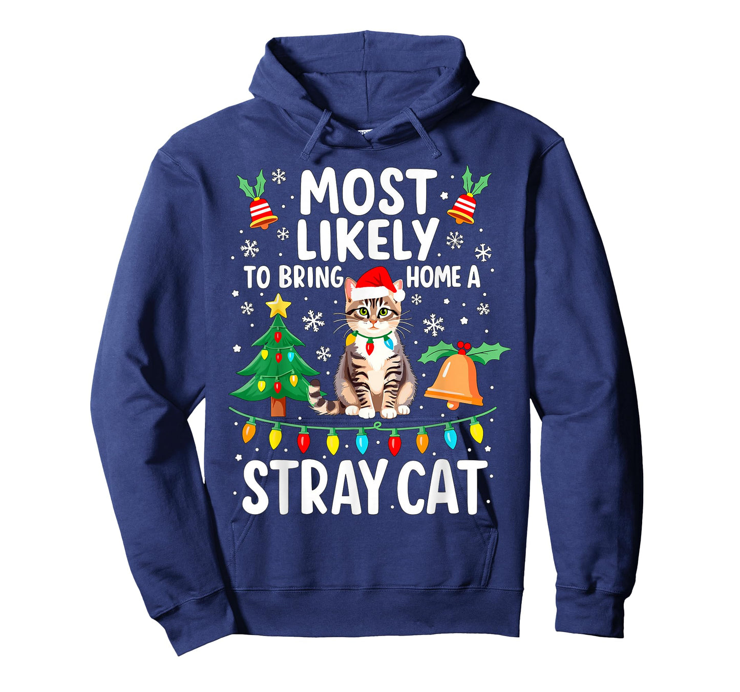 Most Likely to Bring Home a Stray Cat Christmas Costume Xmas T-Shirt