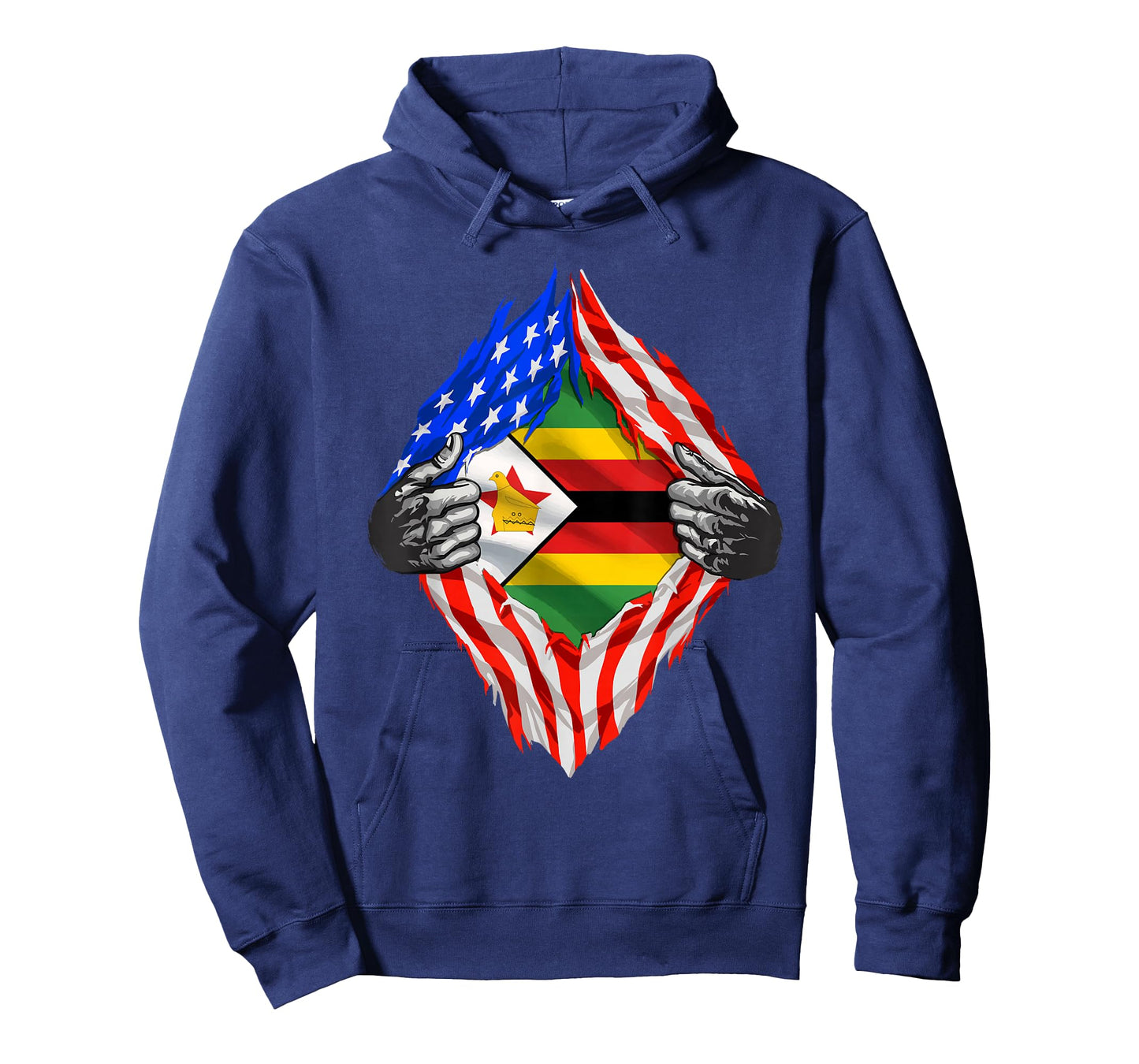 Super Zimbabwean Heritage Proud Zimbabwe Roots USA Flag T-Shirt