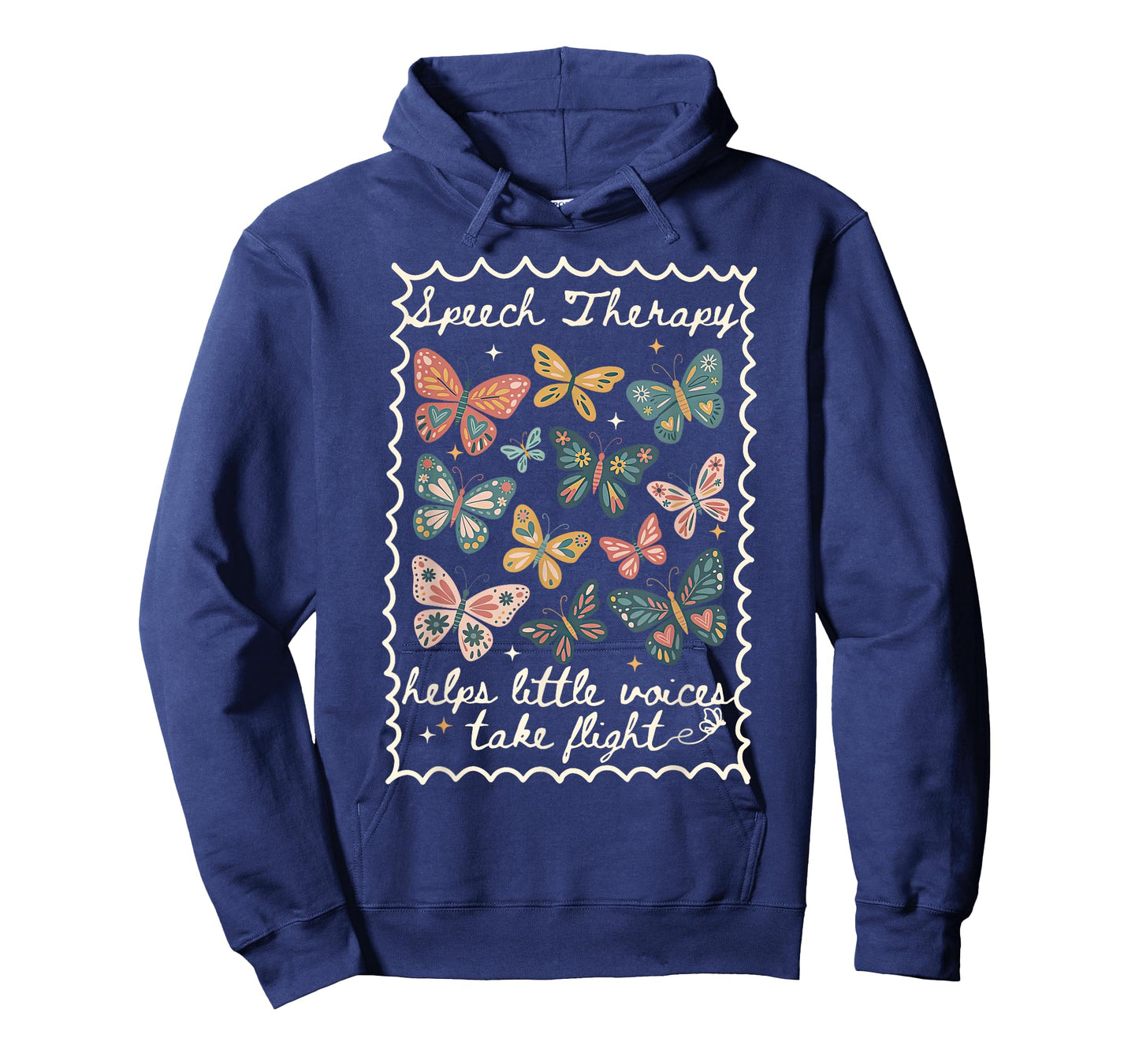 Stamp Speech Therapy Butterfly Speech Language Pathologist T-Shirt