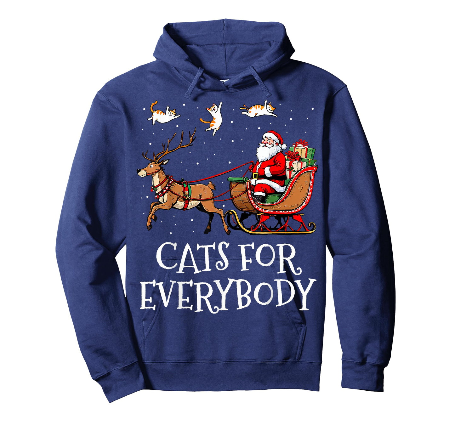 Cats For Everybody Christmas Cat Funny Xmas Women Santa T-Shirt