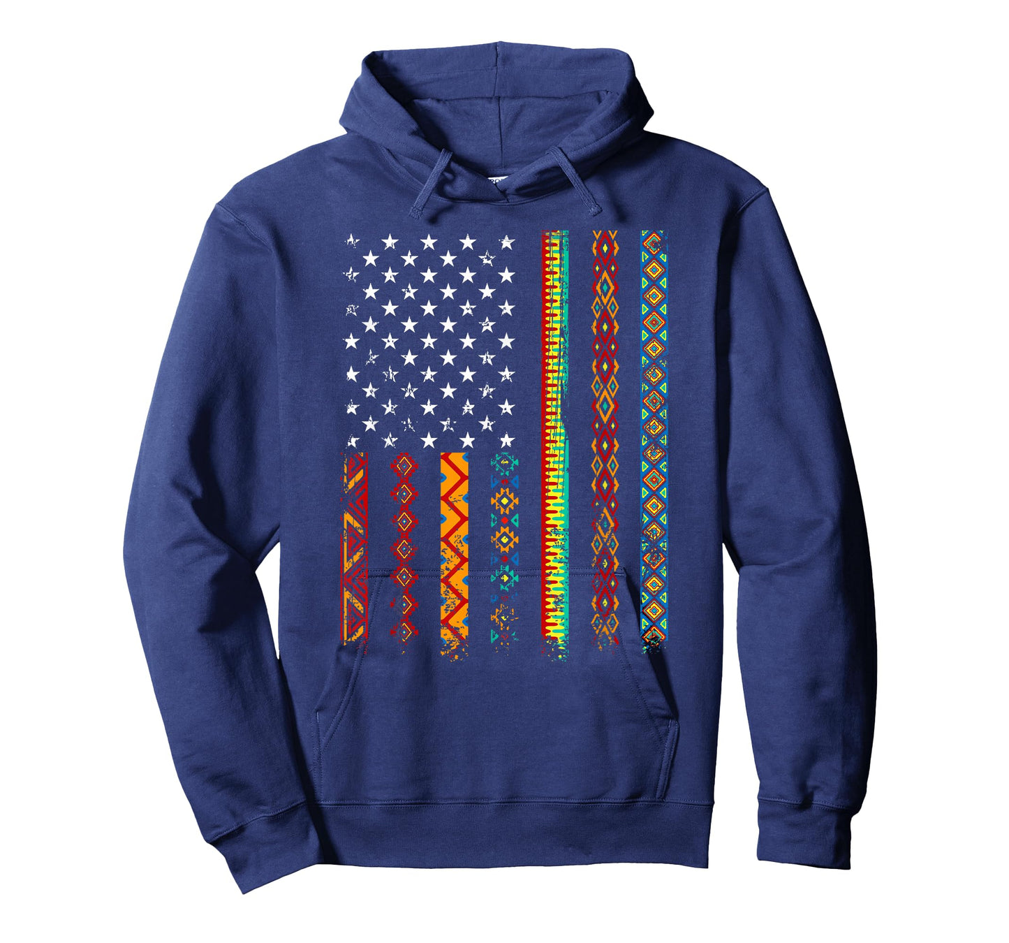 African Kente Cloth Shirts American Flag T-Shirt