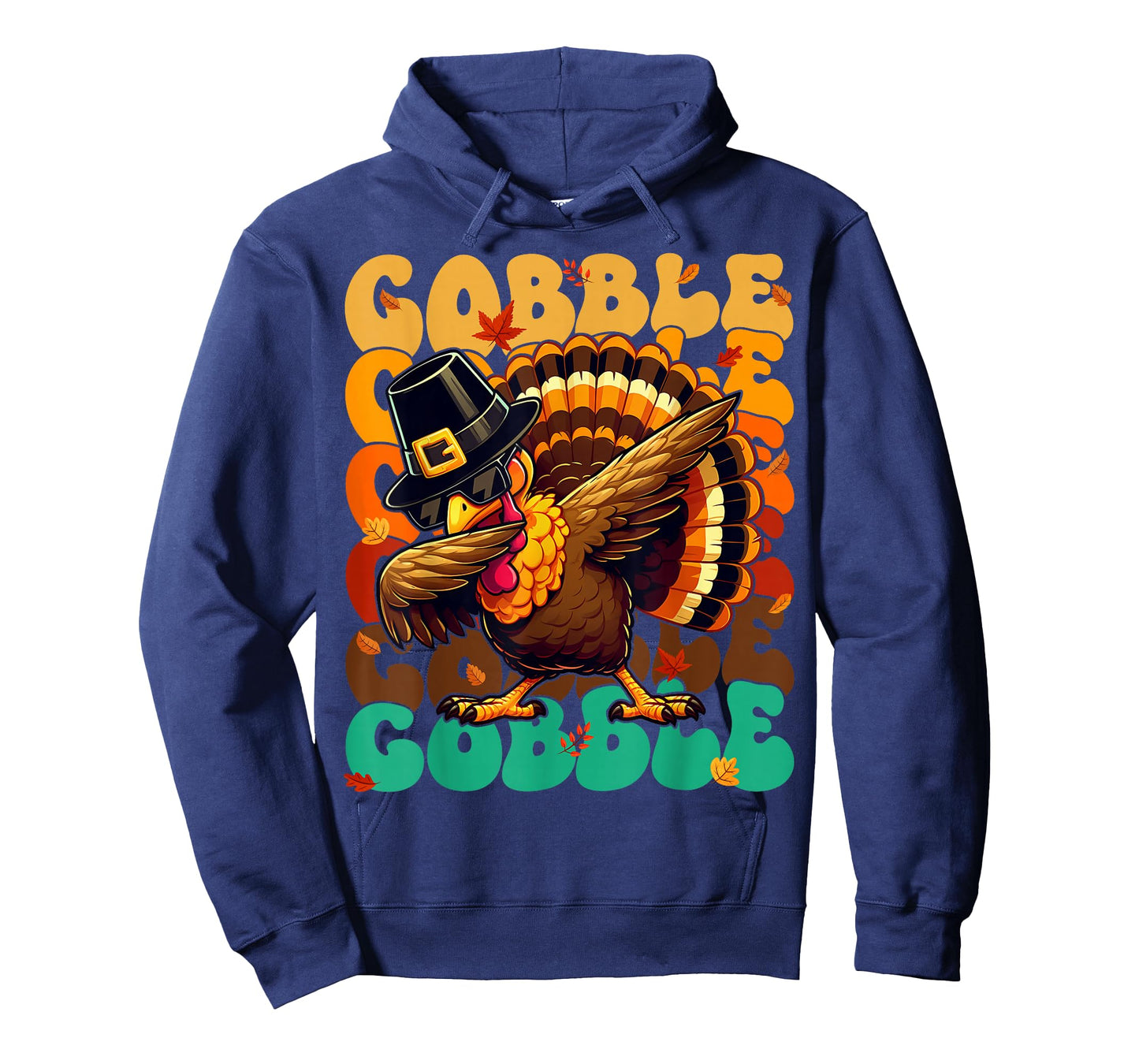 Thanksgiving Dabbing Turkey Gobble Gobble Pilgrim Boys Kids T-Shirt
