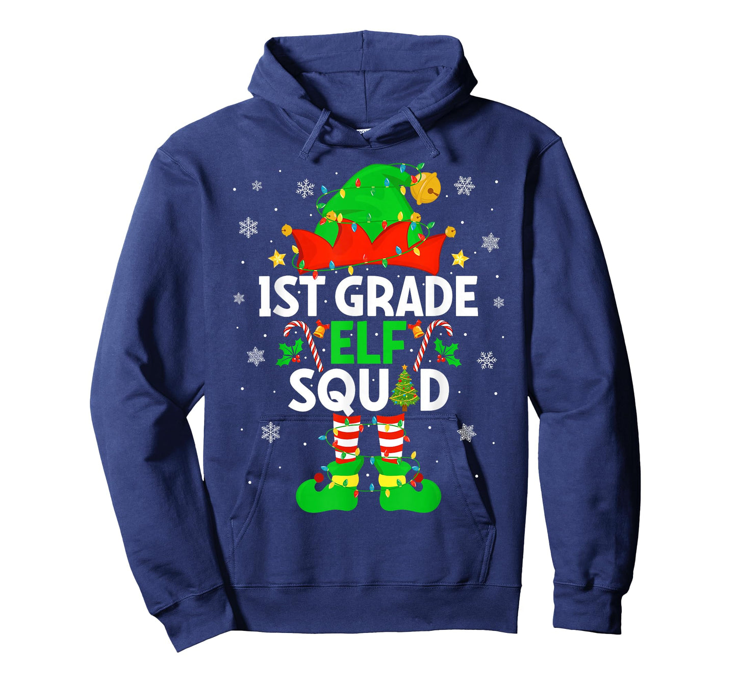1st Grade Elf Squad Christmas First Grade Christmas Teacher T-Shirt