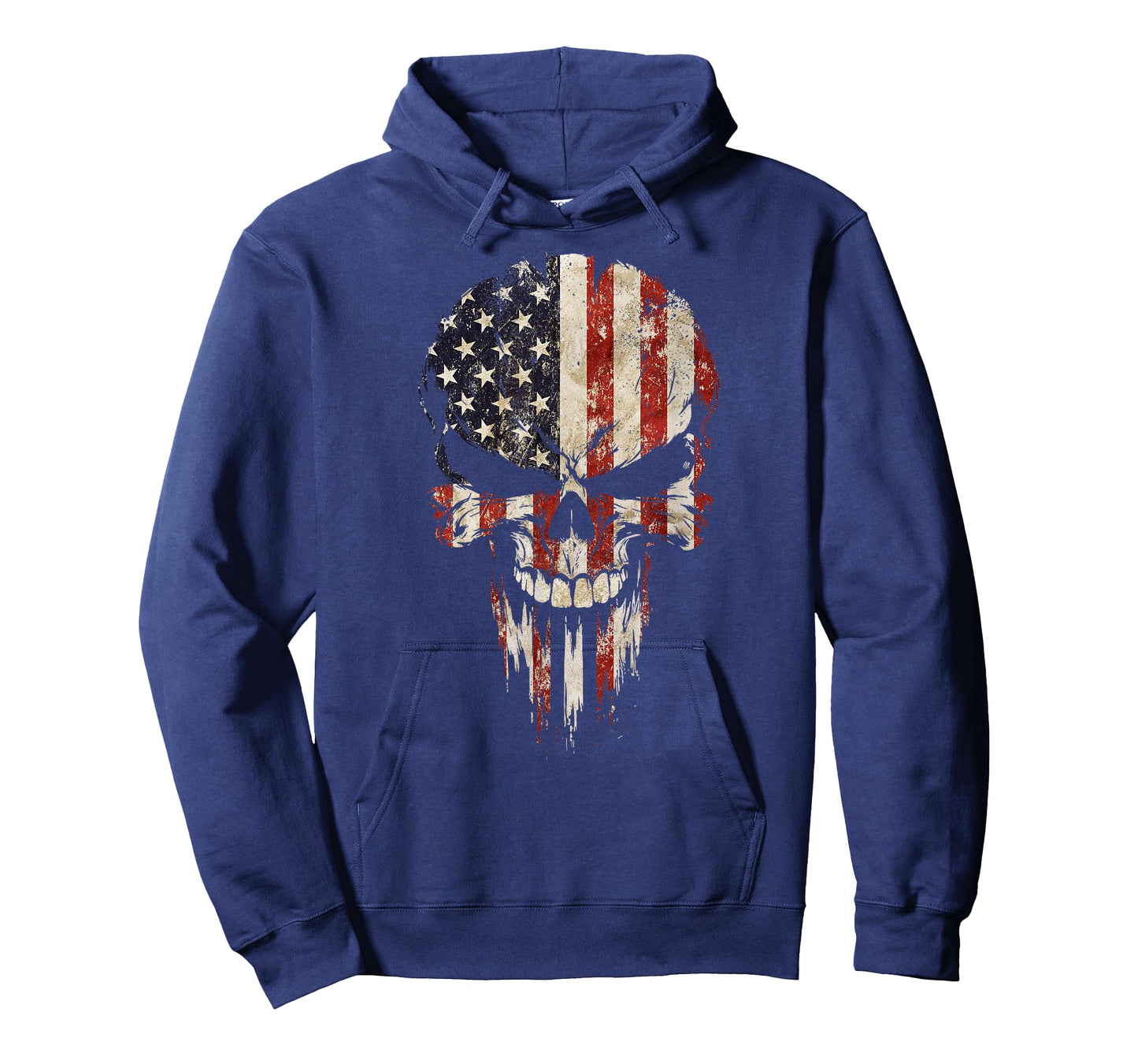 Vintage USA Flag Skull Patriotic T-Shirt