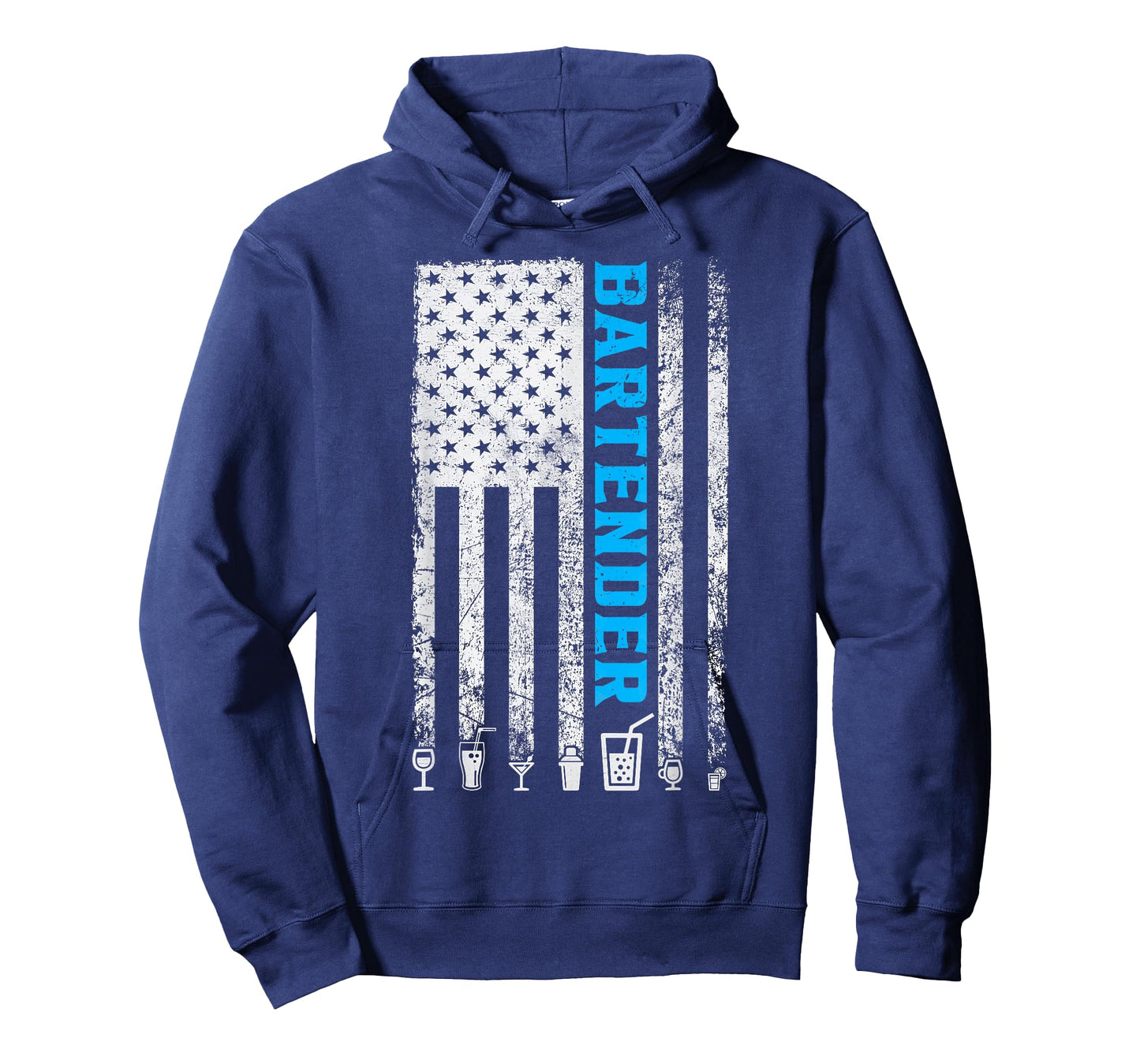 Bartender American Flag 4th of July Vintage Funny Bartender T-Shirt