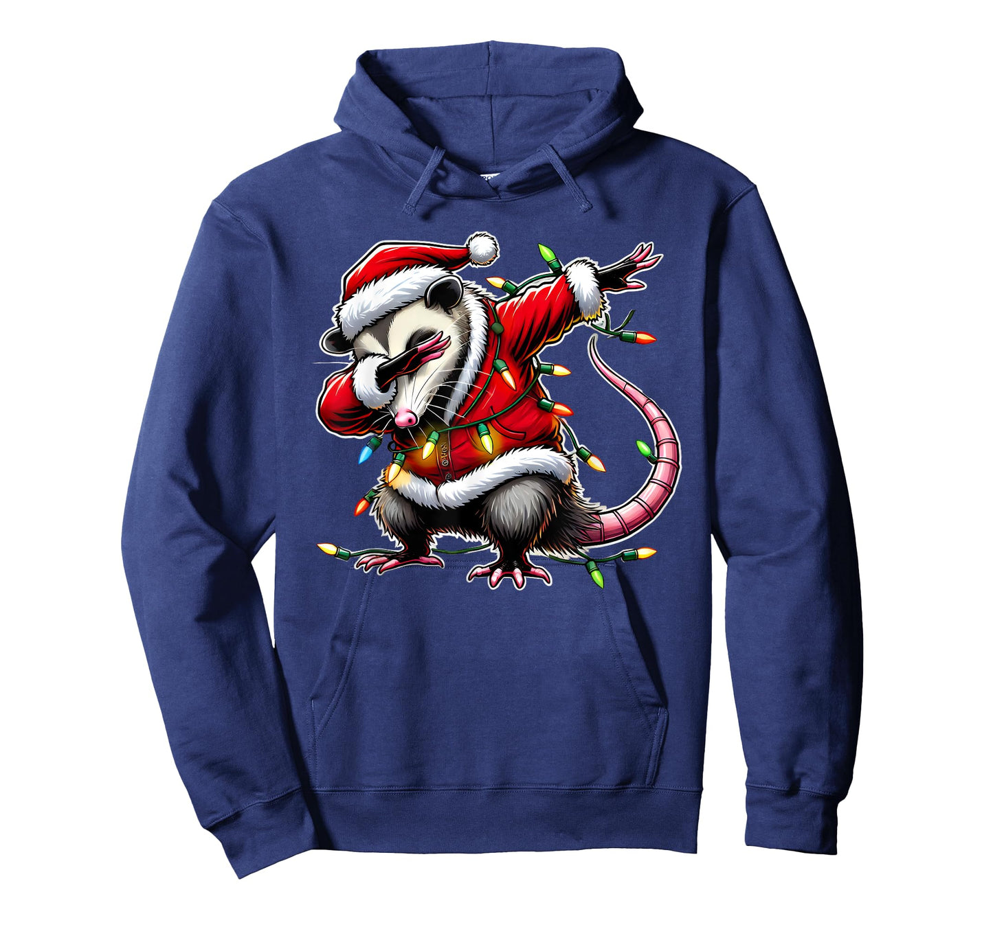 Christmas Santa Costume Dabbing Opossum Xmas Lights Kids Dab T-Shirt