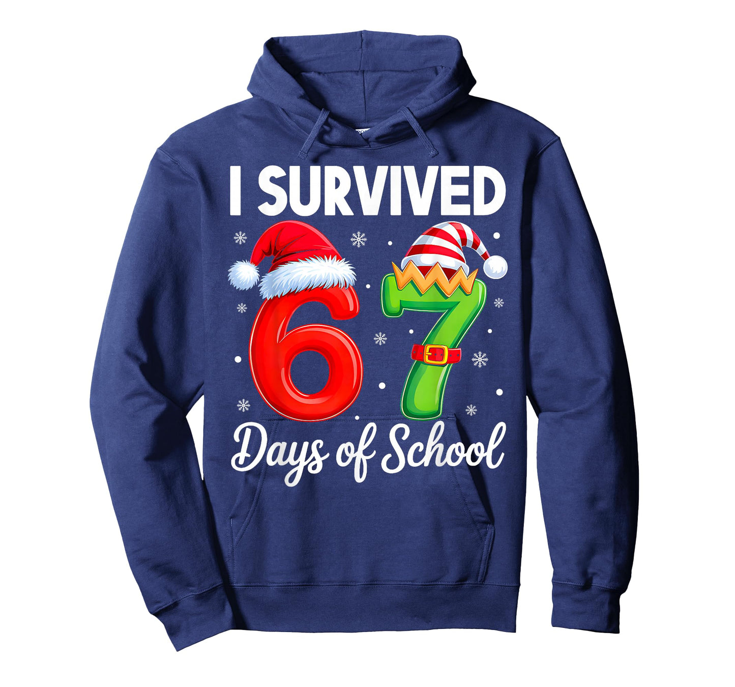 I Survived 67 Days of School Six Seven 6 7 Meme Christmas T-Shirt