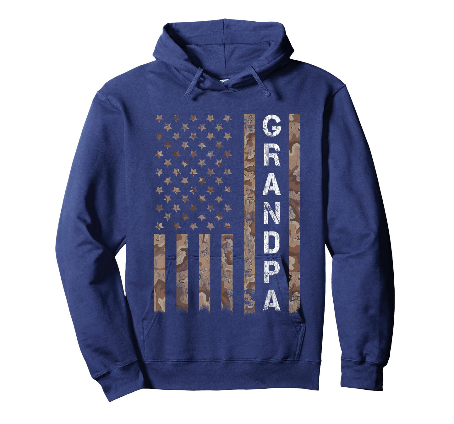 Mens Grandpa Grandfather American Flag Fathers Day Men T-Shirt
