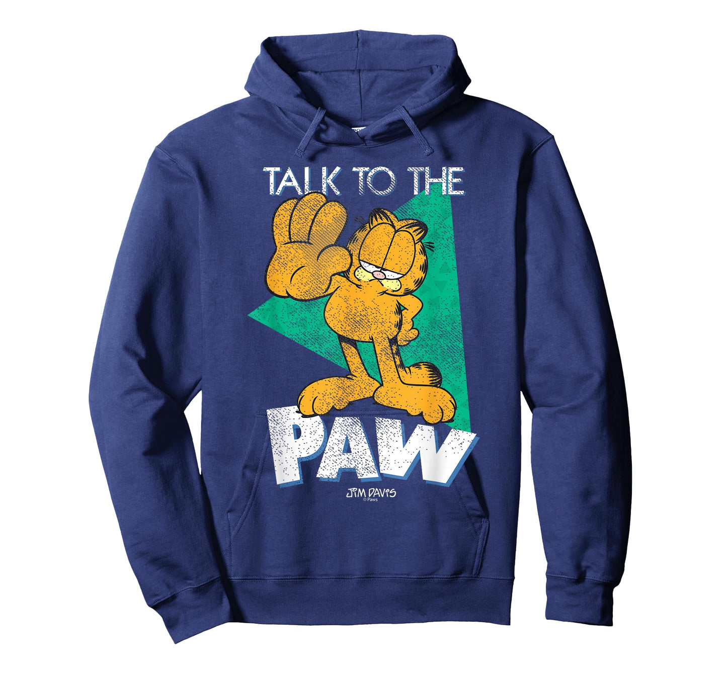 Garfield Distressed Talk to The Paw Retro Cartoon Cat T-Shirt