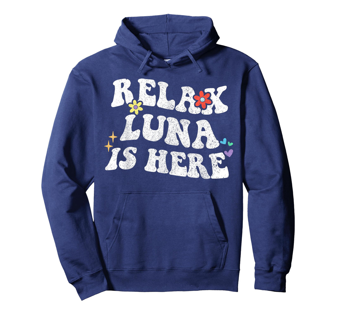 Retro Groovy Relax LUNA Is Here Funny Mother's Day Name T-Shirt