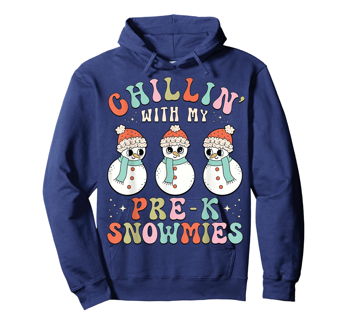 Chillin With My Pre-K Snowmies Snowman Teacher Xmas Pajamas T-Shirt