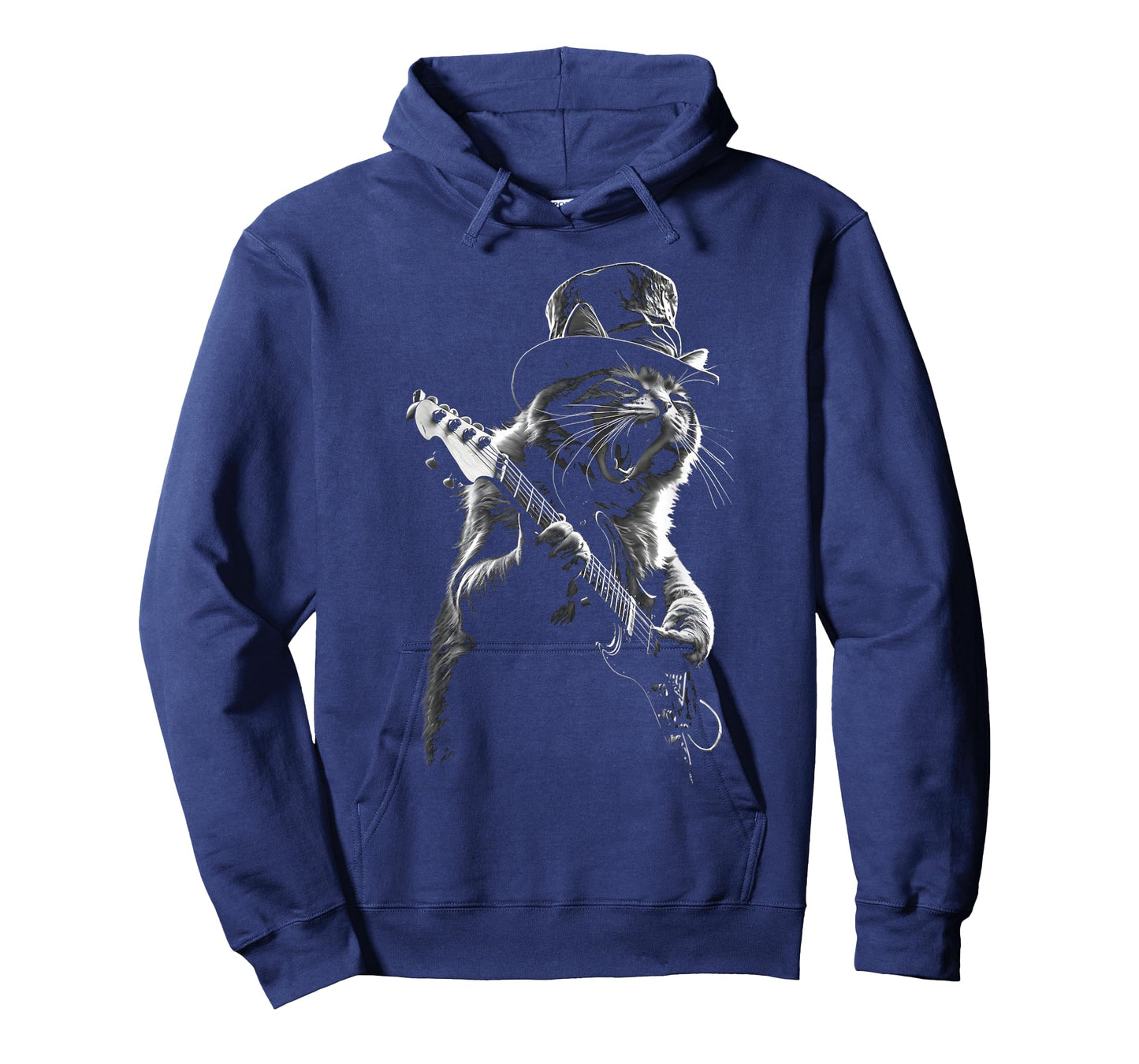 Rock Star Cat Playing Guitar Graphic T-Shirt