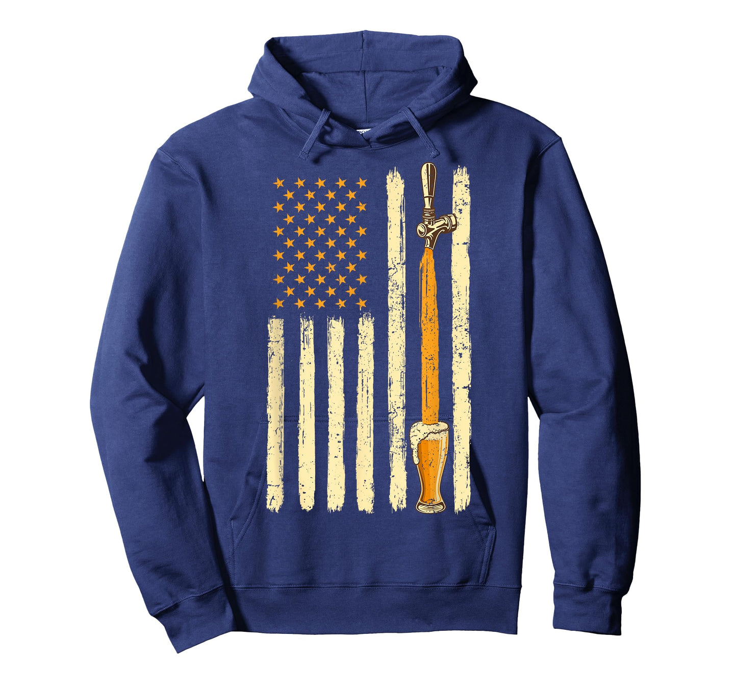 Craft Beer Tap Distressed American Flag Patriotic Alcohol T-Shirt