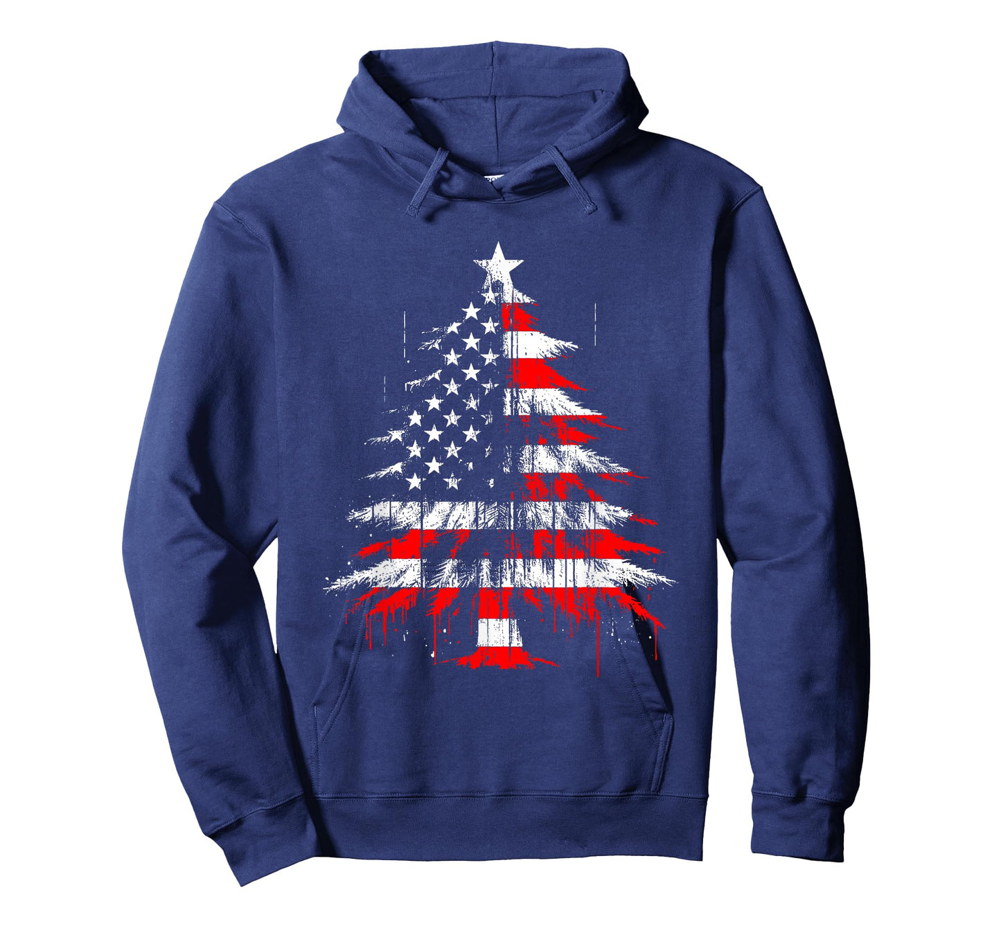 Christmas Tree American Flag - Patriotic USA Xmas Lover T-Shirt