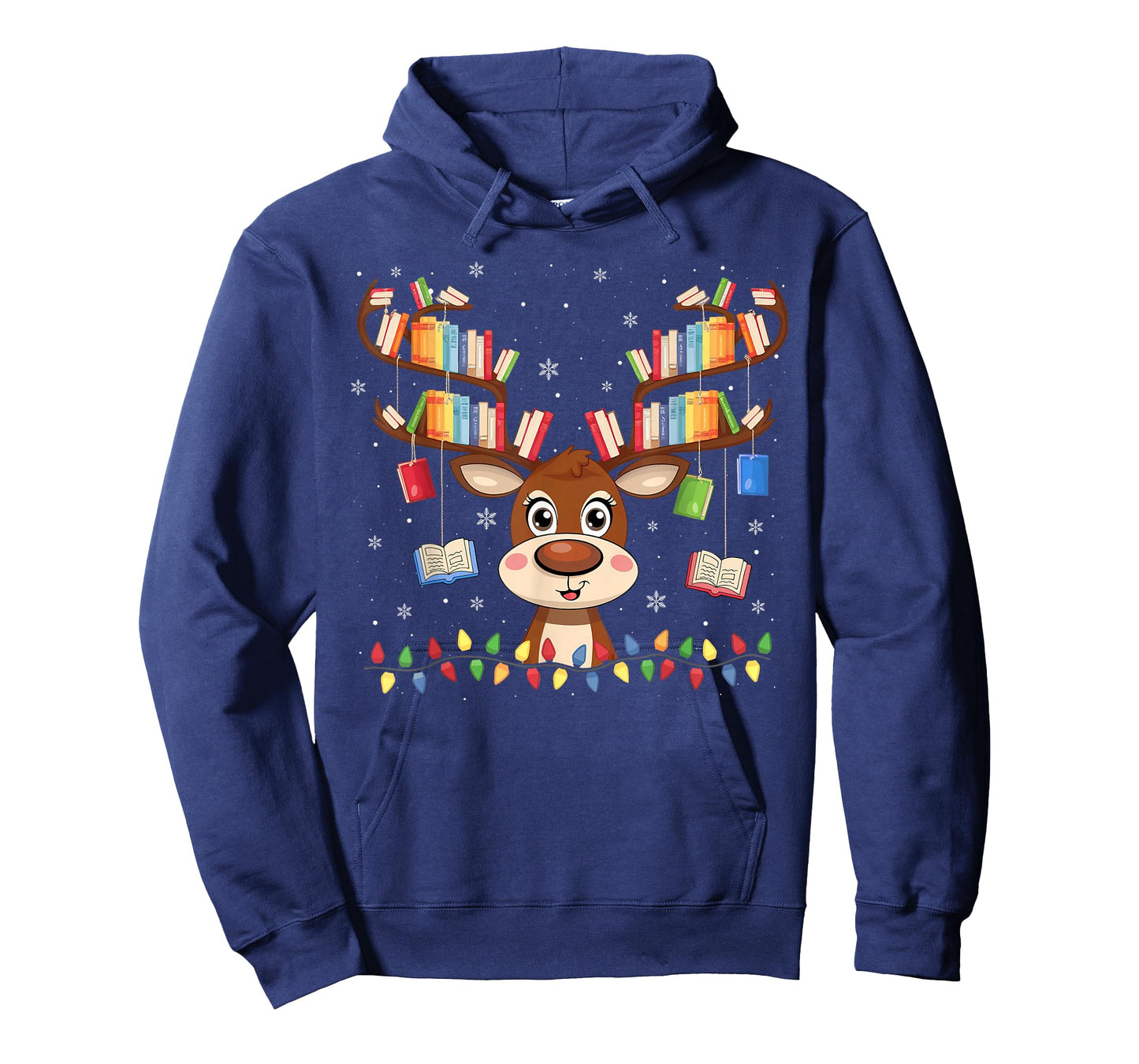 Christmas Librarian Reindeer Matching Family Book Lover Xmas T-Shirt