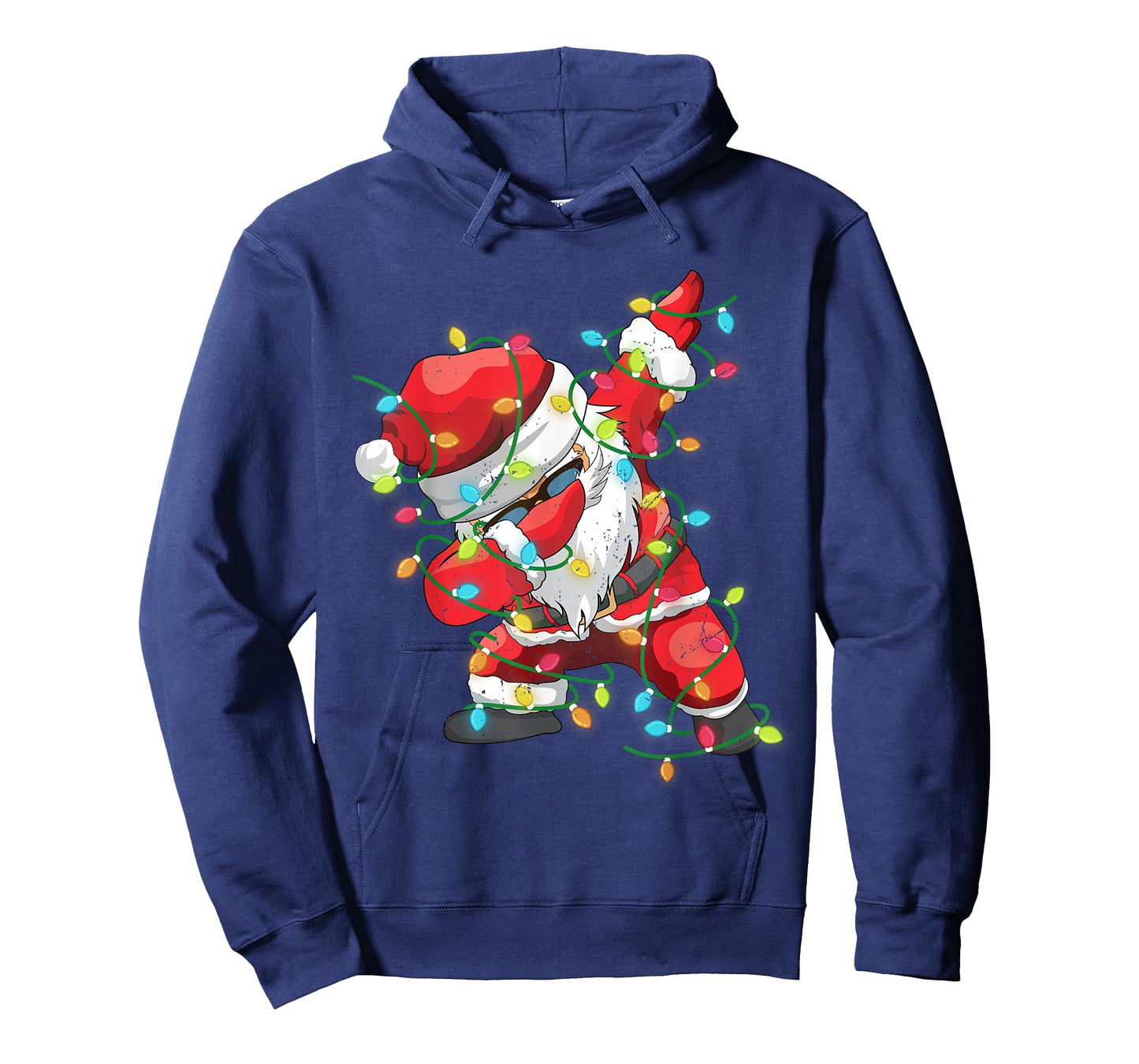 Christmas Dabbing Santa Xmas Lights Girls Boys Teens Kids T-Shirt