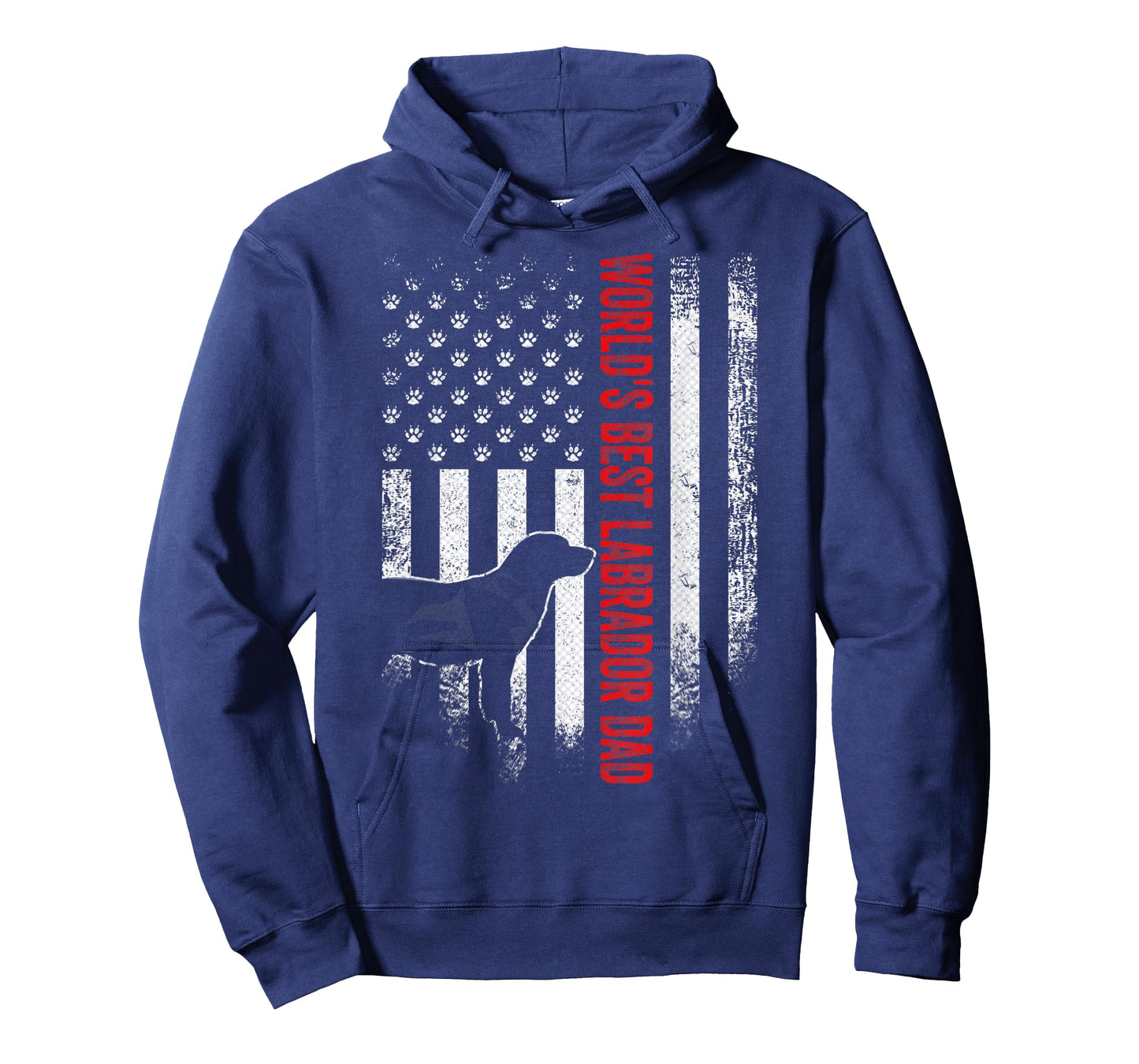 Vintage American Flag World's Best Labrador Retriever Dad Women Men T-Shirt