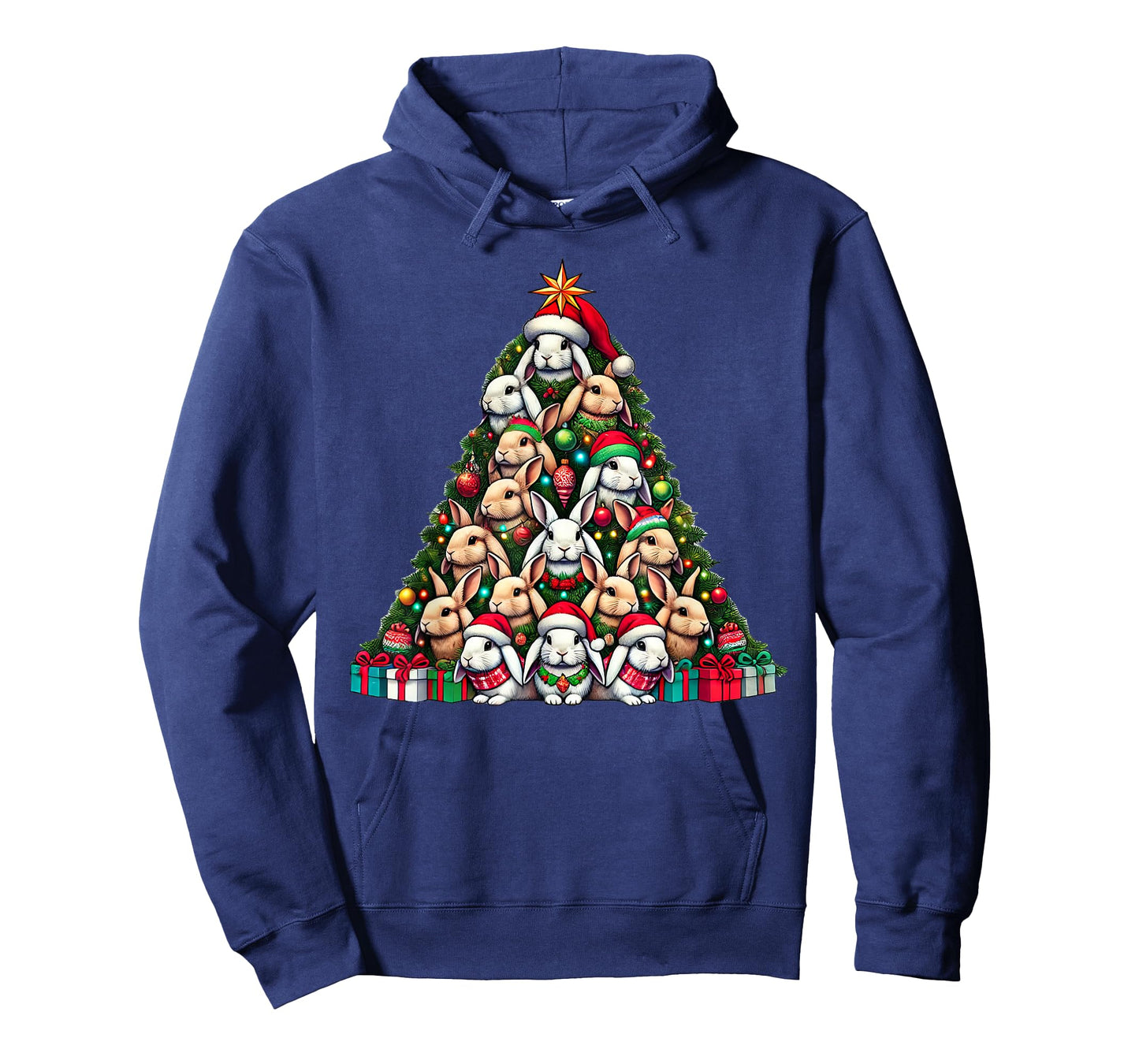 Rabbit Christmas Tree Funny Rabbit Xmas T-Shirt