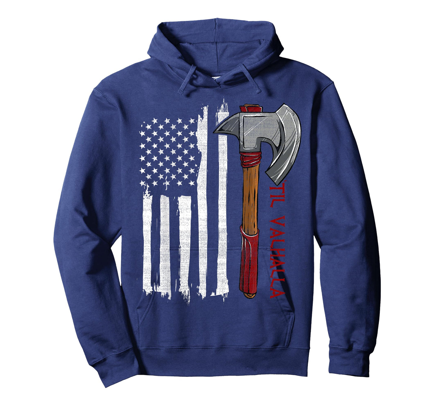 American Viking Axe Flag - Til Valhalla T-Shirt