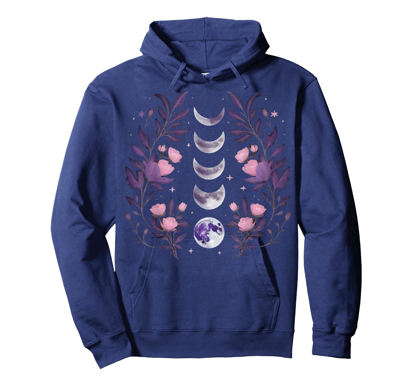 Celestial Moon Phase BOHO Wildflowers Zodiac Witchcore T-Shirt